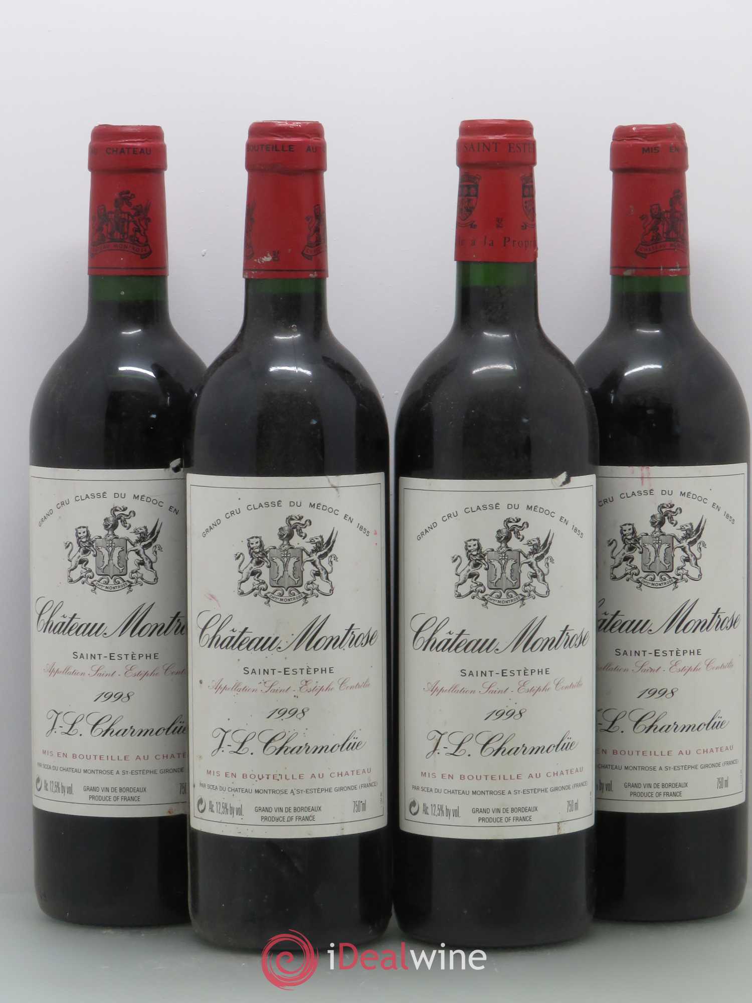 Château Montrose 2ème Grand Cru Classé (sans prix de réserve) 1998 - Lot de 4 bouteilles - 0