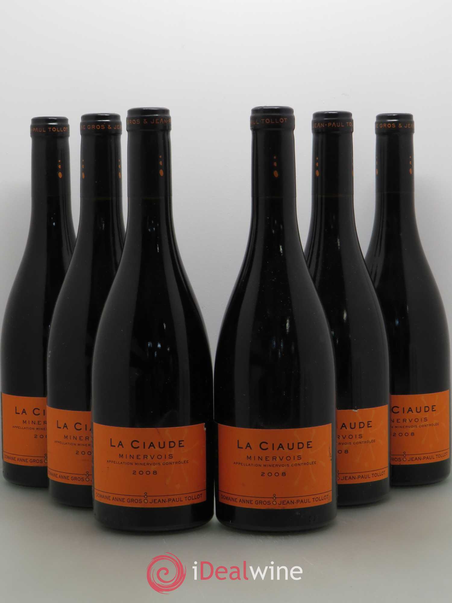 Minervois La Ciaude Anne Gros (sans prix de réserve) 2008 - Posten von 6 Flaschen - 0