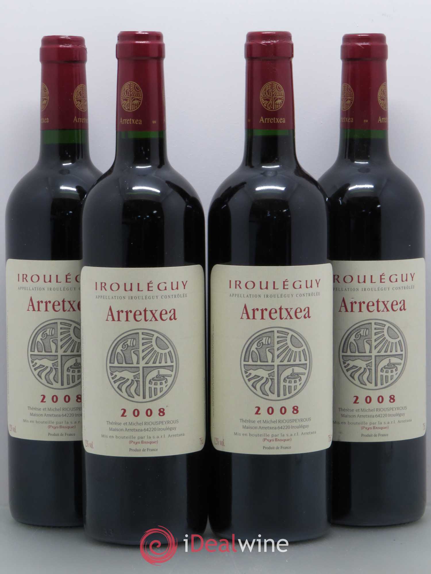 Irouléguy Arretxea (sans prix de réserve) 2008 - Posten von 4 Flaschen - 0