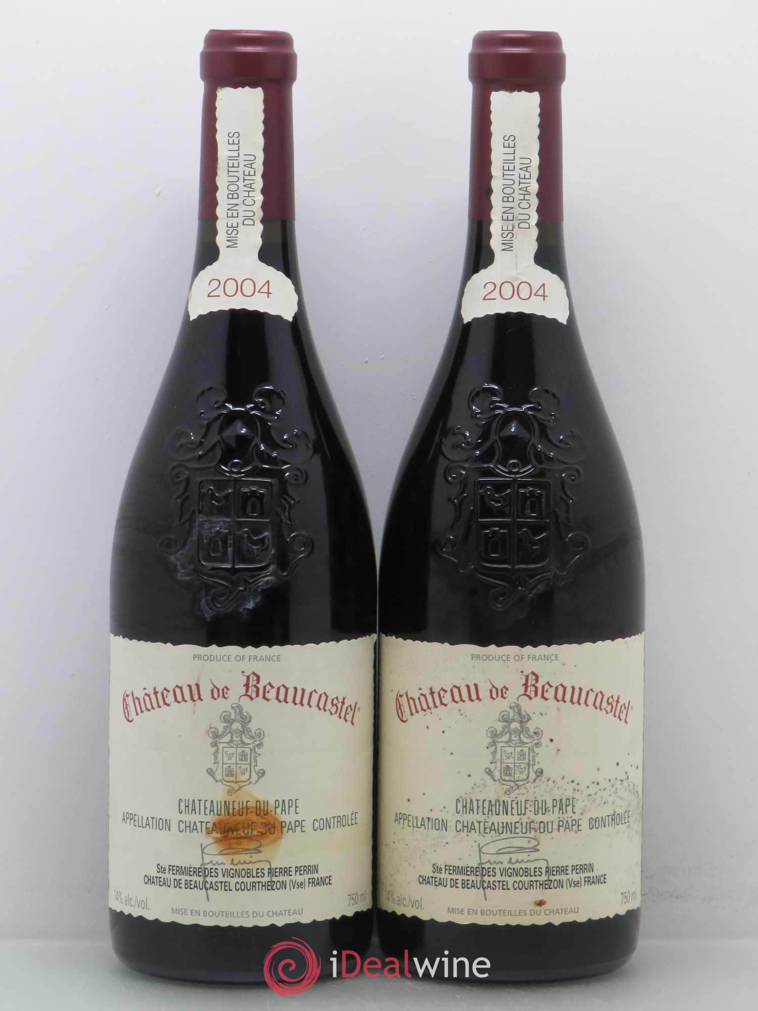 Châteauneuf-du-Pape Château de Beaucastel Famille Perrin (sans prix de réserve) 2004 - Lot de 4 bouteilles - 2
