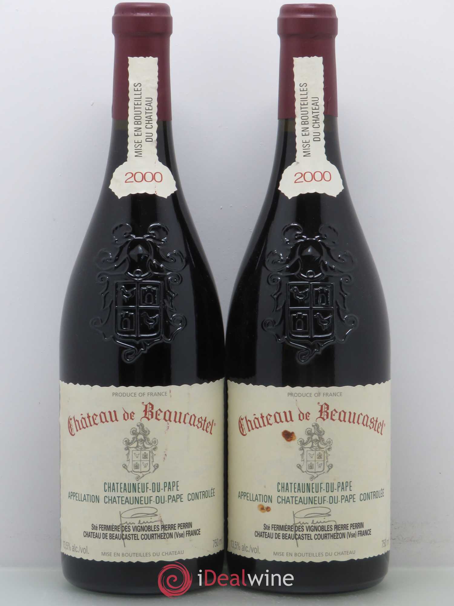 Châteauneuf-du-Pape Château de Beaucastel Famille Perrin  (senza prezzo di riserva) 2000 - Lotto di 4 bottiglie - 2