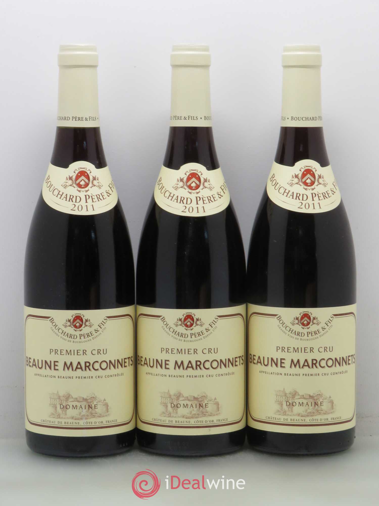 Beaune 1er Cru Marconnets Bouchard Père & Fils (sans prix de réserve) 2011 - Lot de 3 bouteilles - 0