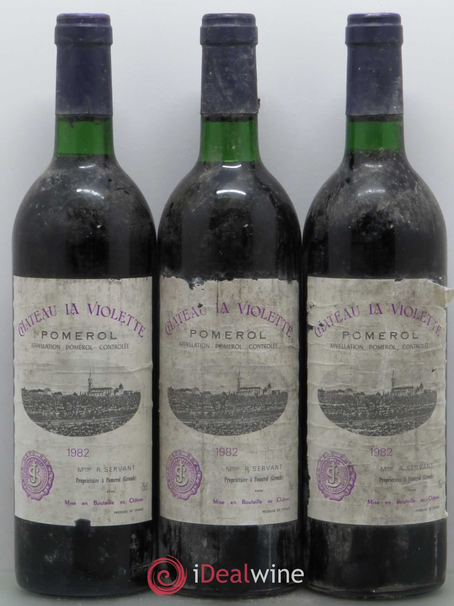 Château la Violette 1982 - Lot de 3 bouteilles - 0