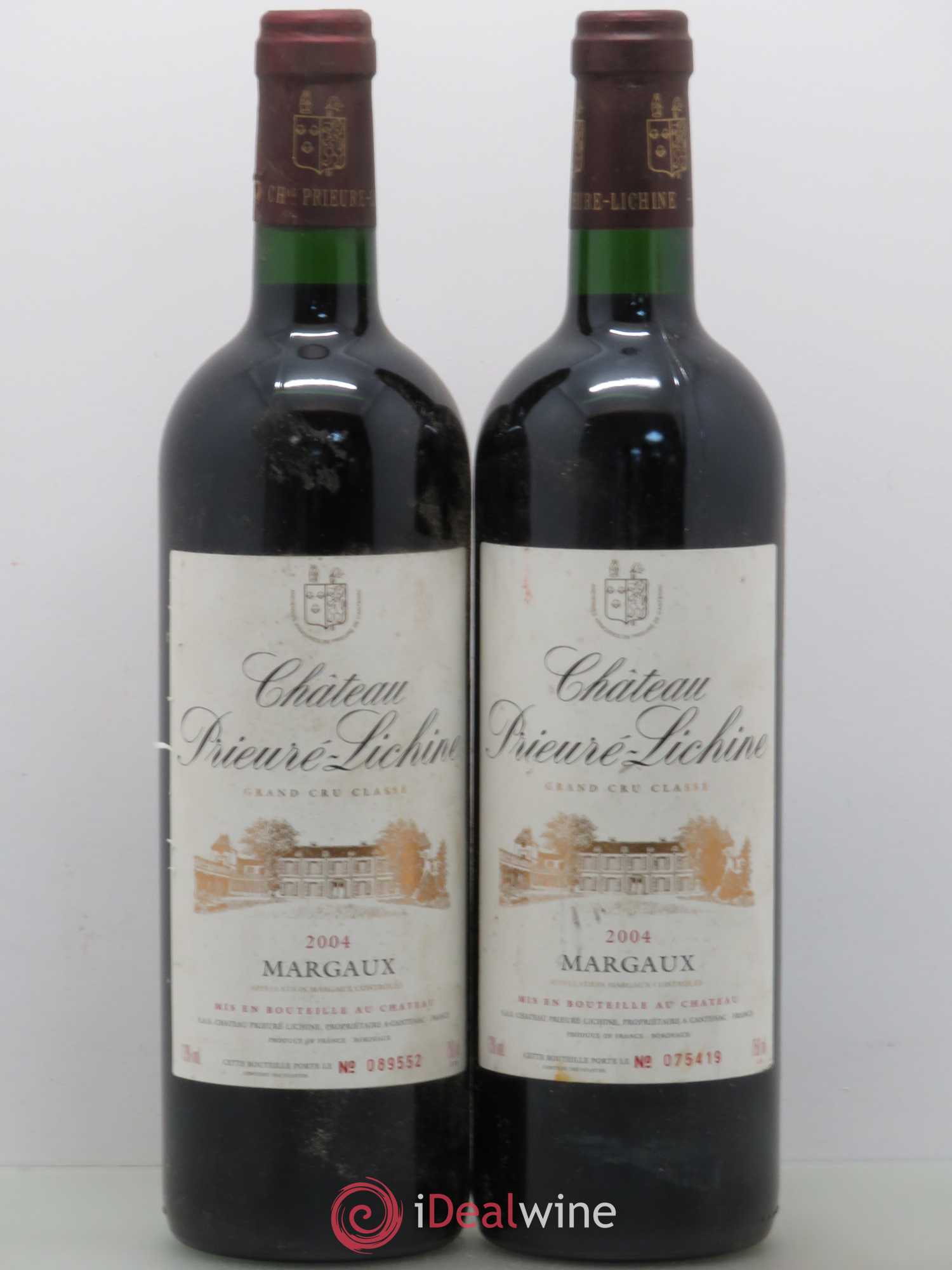 Château Prieuré Lichine 4ème Grand Cru Classé (sans prix de réserve) 2004 - Lot de 2 bouteilles - 0