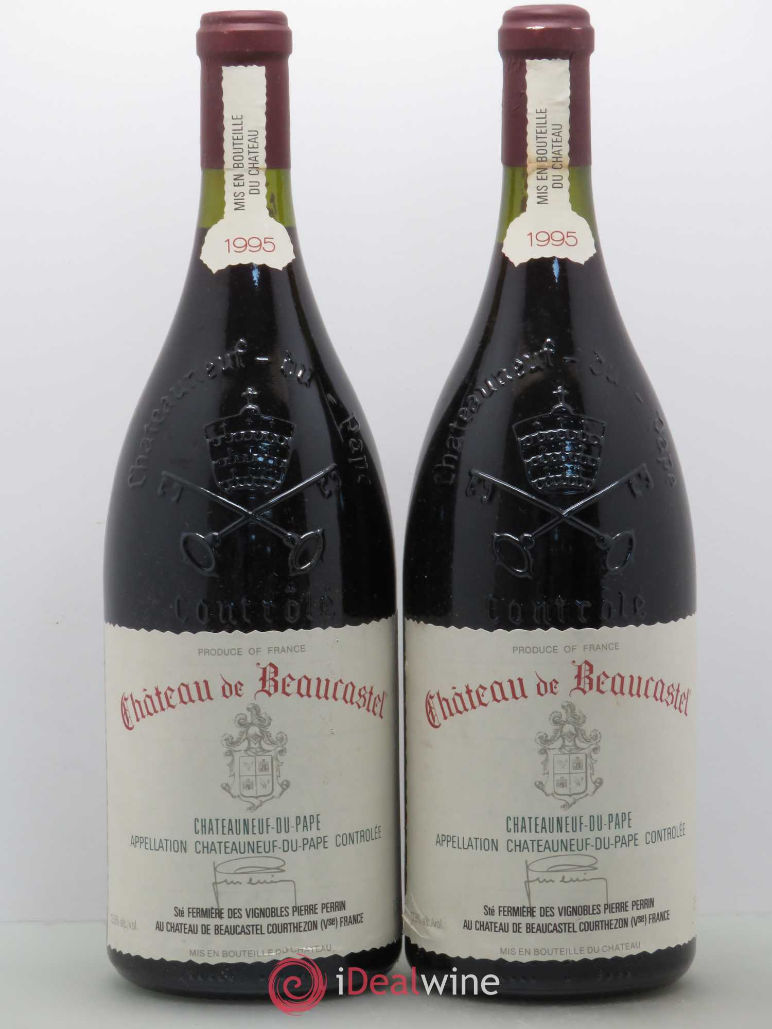 Châteauneuf-du-Pape Château de Beaucastel Famille Perrin (sans prix de réserve) 1995 - Lot de 2 magnums - 0