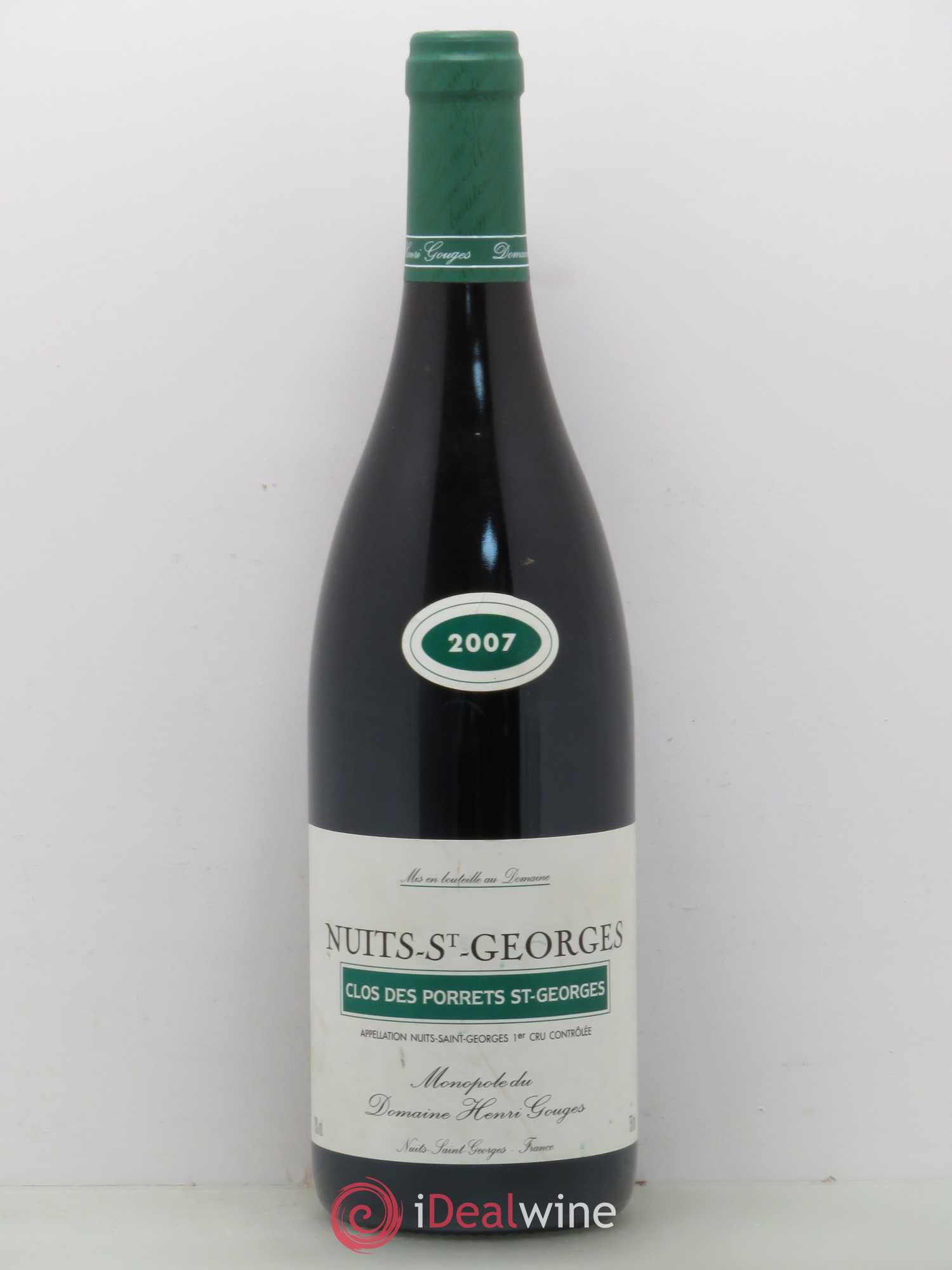 Nuits-Saint-Georges 1er Cru Clos des Porrets St Georges Henri Gouges (no reserve) 2007 - Lot of 1 bottle - 0