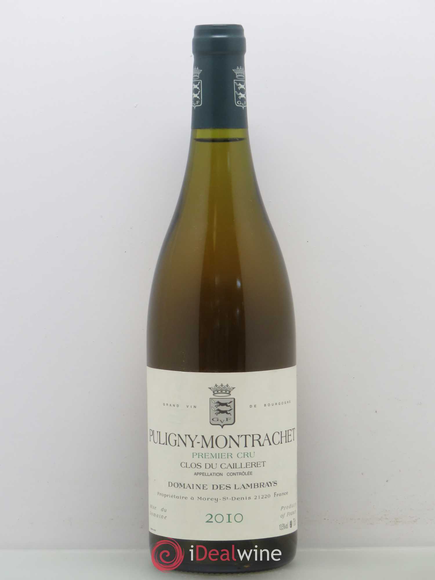 Puligny-Montrachet 1er Cru Clos du Cailleret Domaine des Lambrays (sans prix de réserve) 2010 - Lot de 1 bouteille - 0