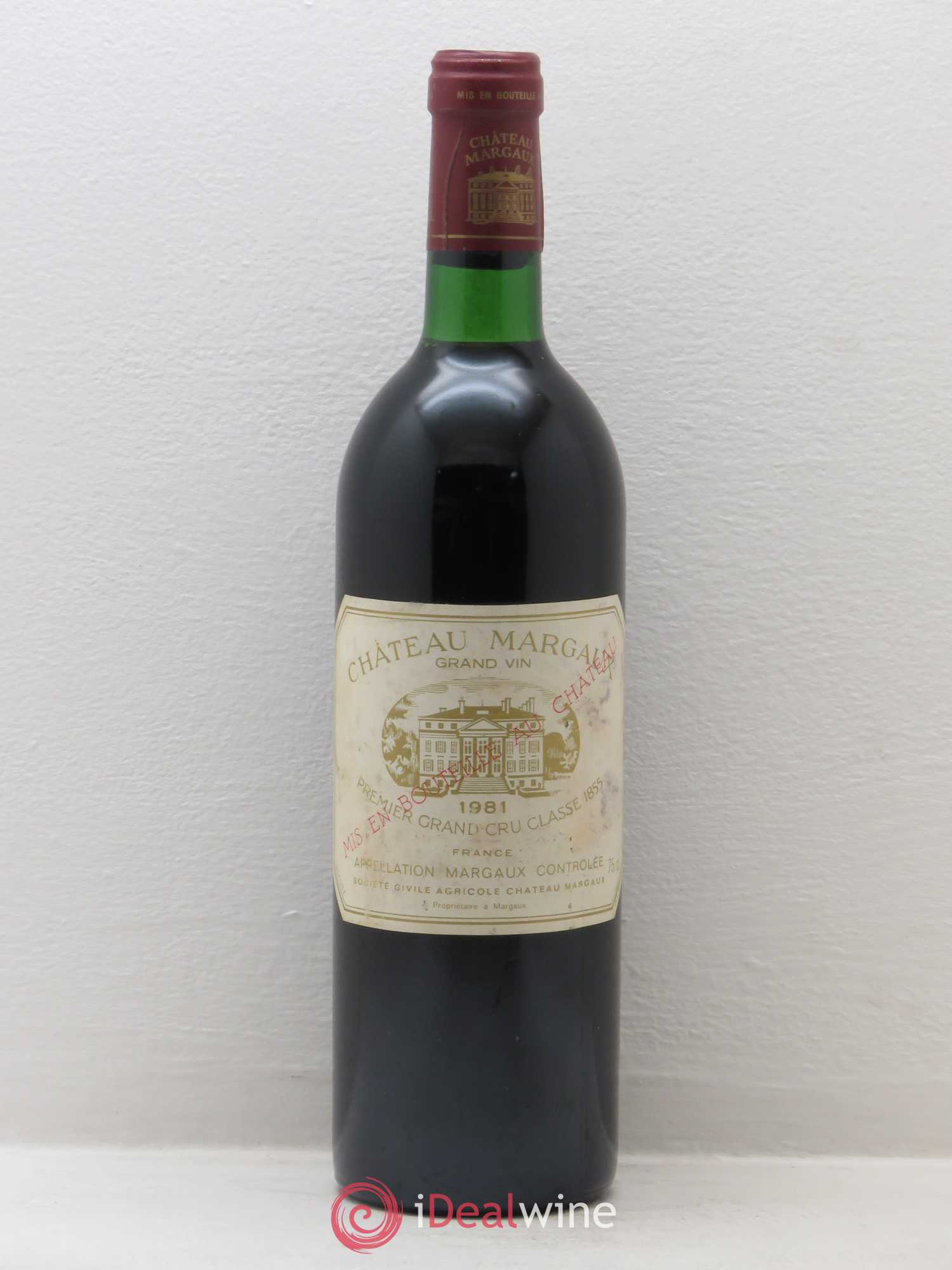 Château Margaux 1er Grand Cru Classé (sans prix de réserve) 1981 - Lot de 1 bouteille - 0