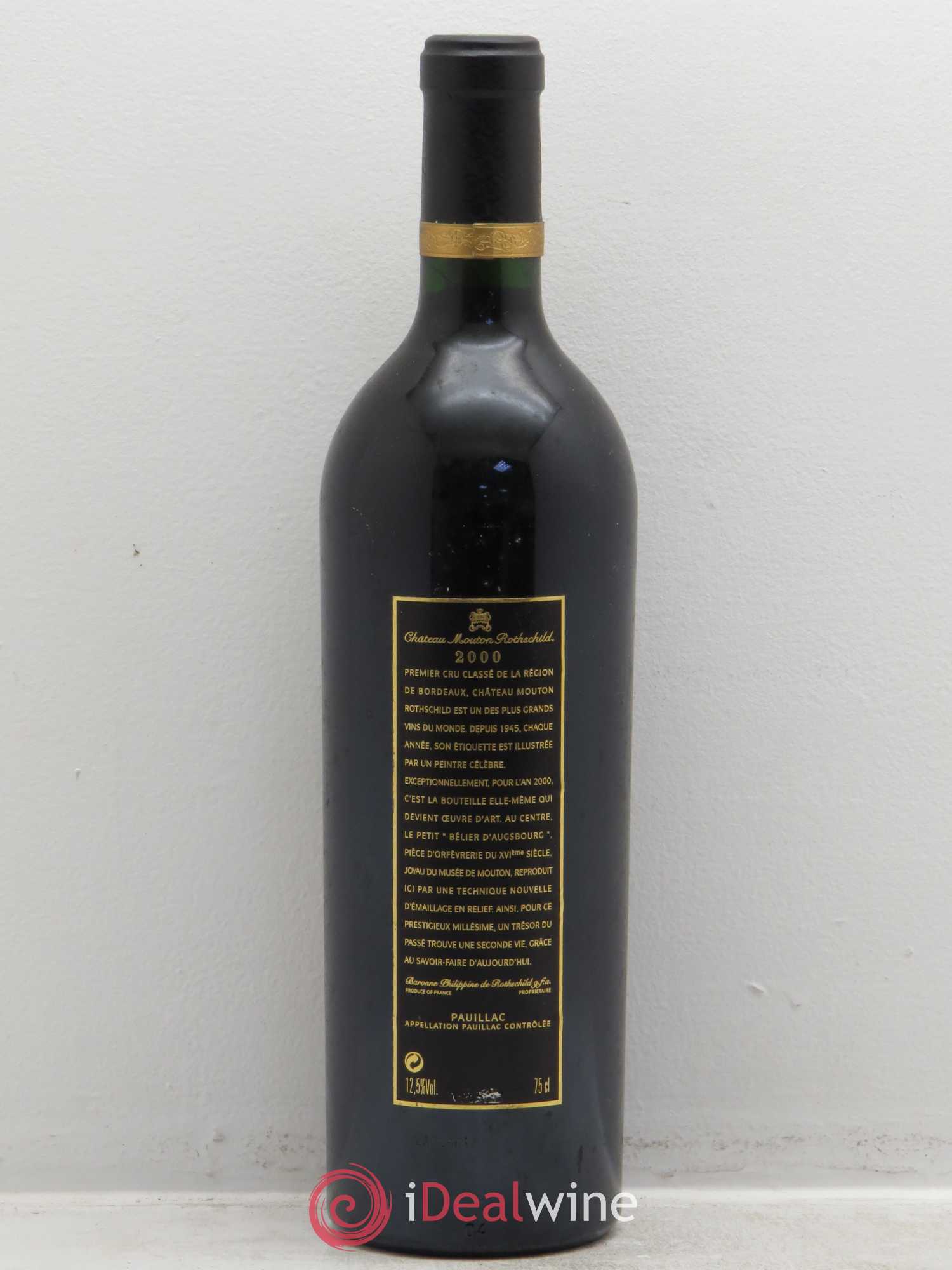 Château Mouton Rothschild 1er Grand Cru Classé 2000 - Lot de 1 bouteille - 1
