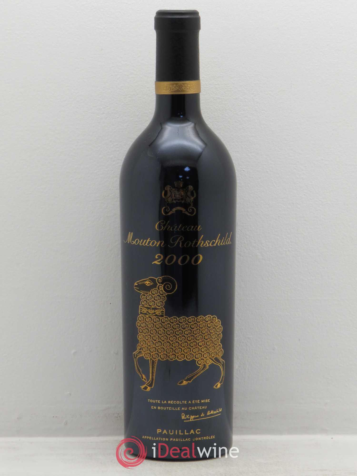 Château Mouton Rothschild 1er Grand Cru Classé 2000 - Lot de 1 bouteille - 0