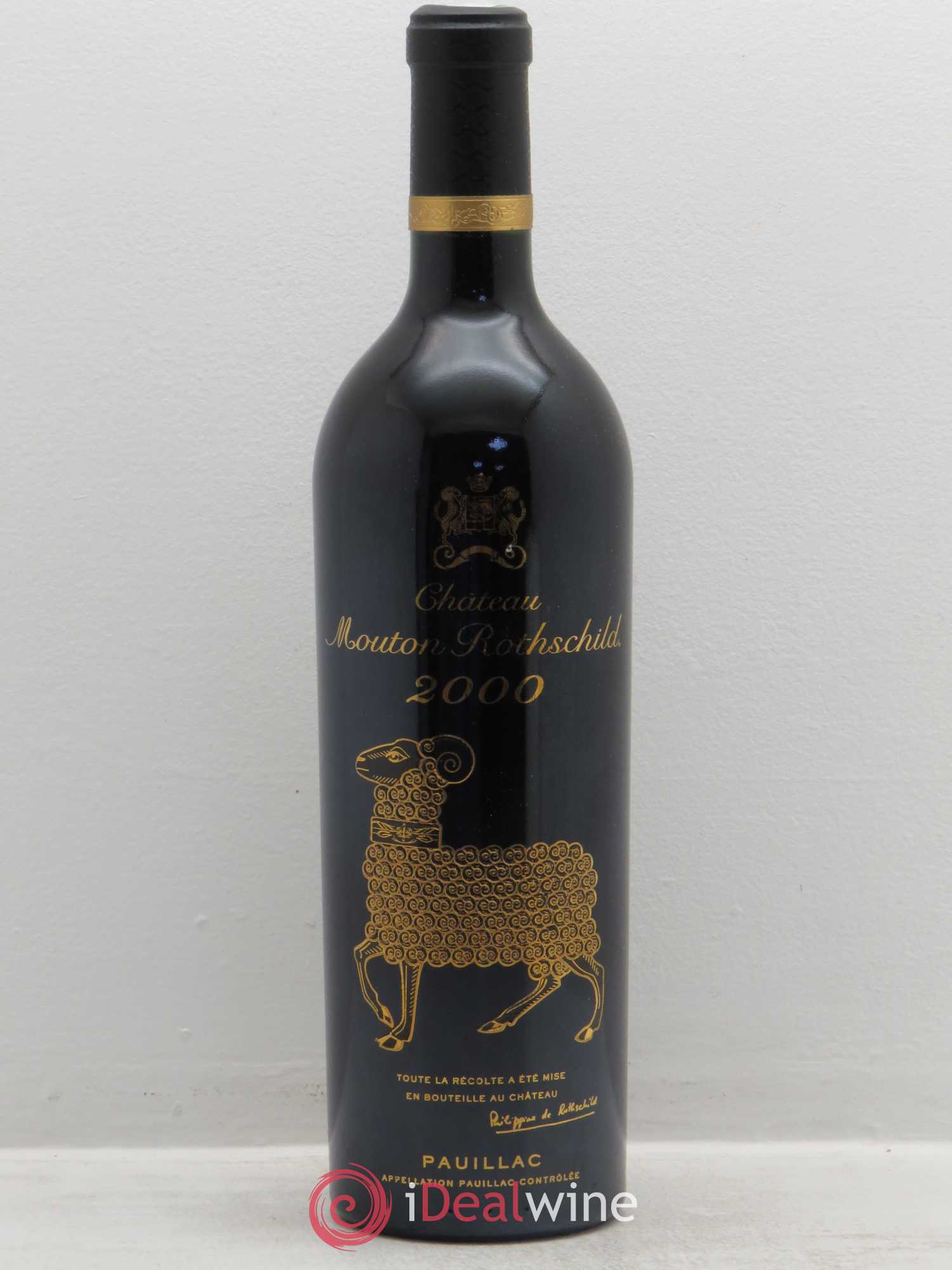 Château Mouton Rothschild 1er Grand Cru Classé 2000 - Lot de 1 bouteille - 0