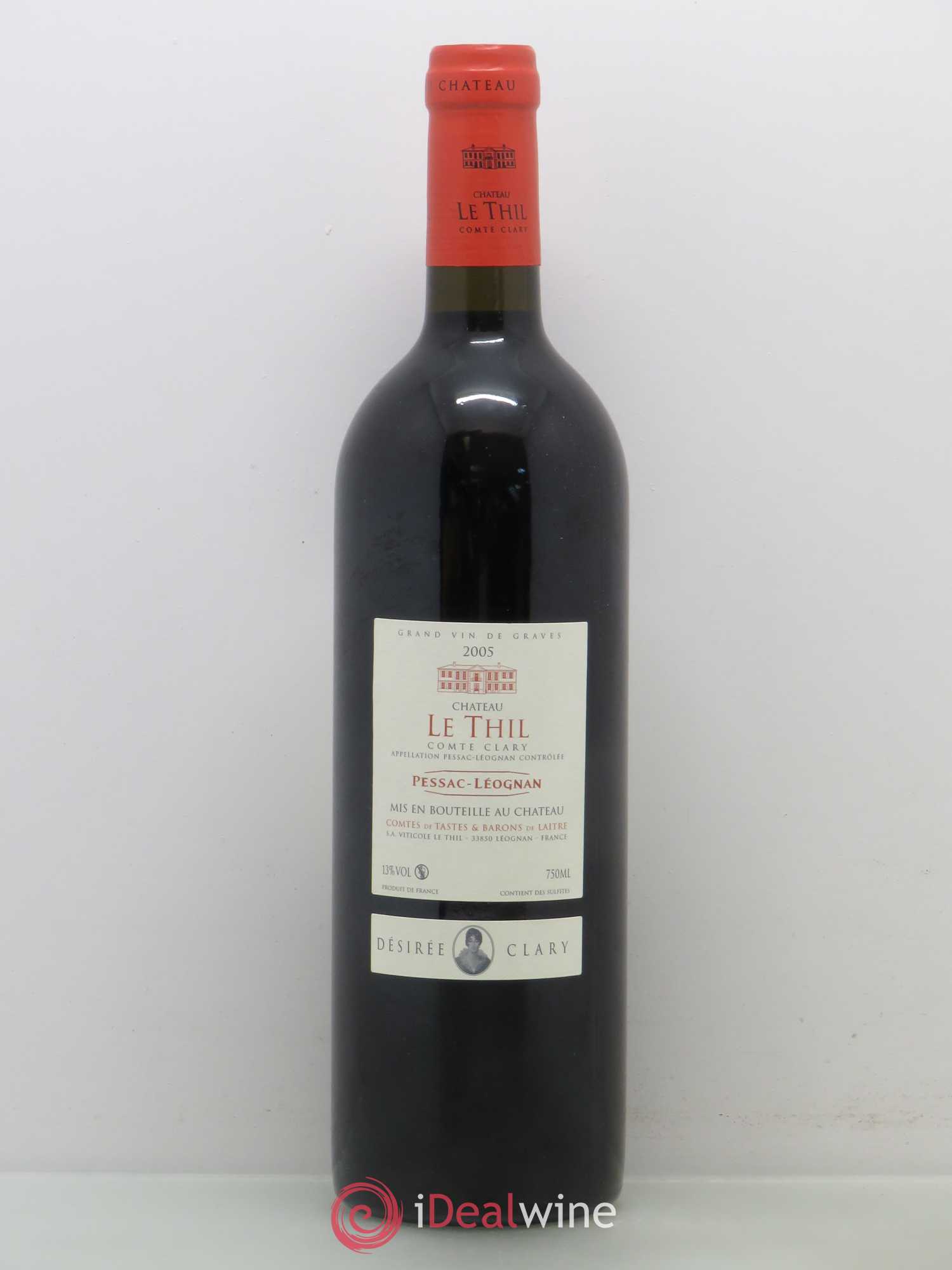 Pessac-Léognan Château Le Thil Cuvee Desiree Clary (sans prix de réserve) 2005 - Posten von 1 Flasche - 1