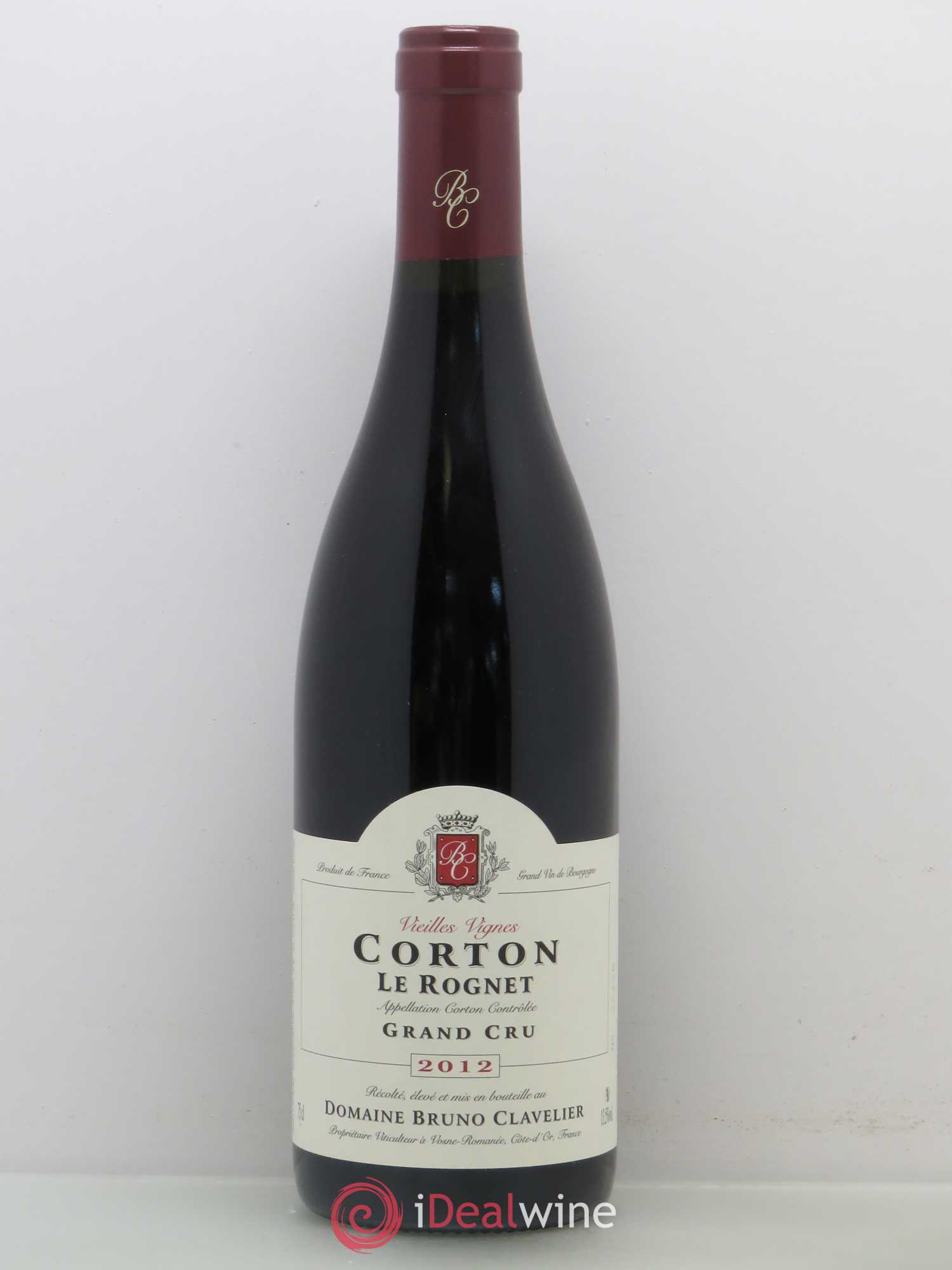 Corton Grand Cru le Rognet Bruno Clavelier Vieilles Vignes (sans prix de réserve) 2012 - Posten von 1 Flasche - 0