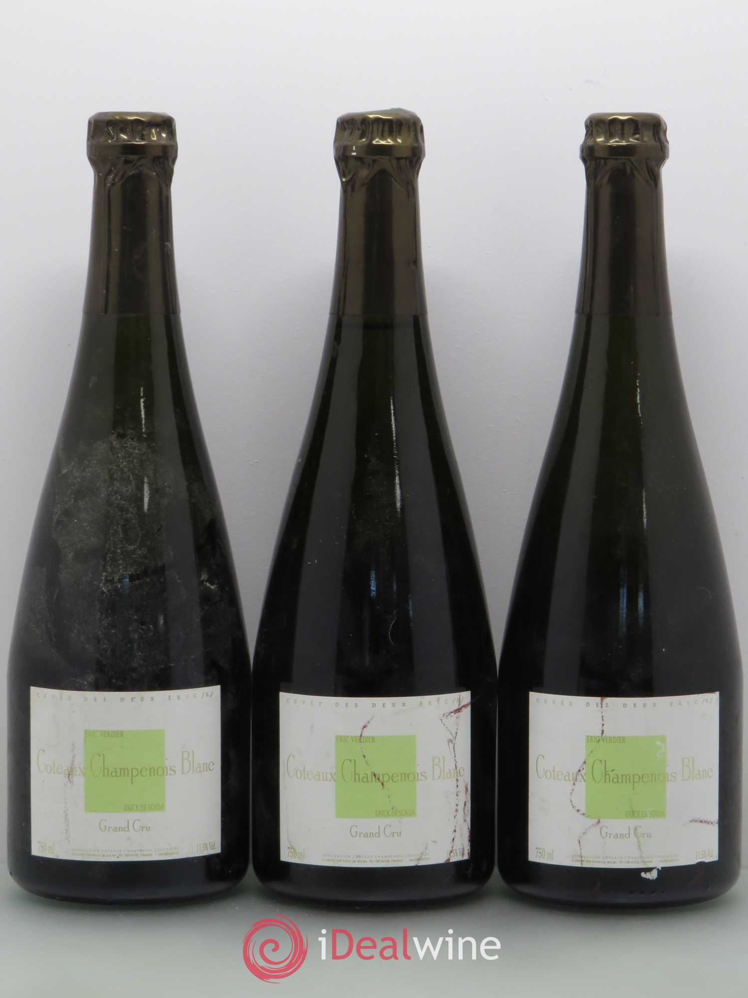 Divers Erick De Souza Côteaux champenois Cuvée Des deux Eric k (sans prix de réserve) 2004 - Posten von 3 Flaschen - 0