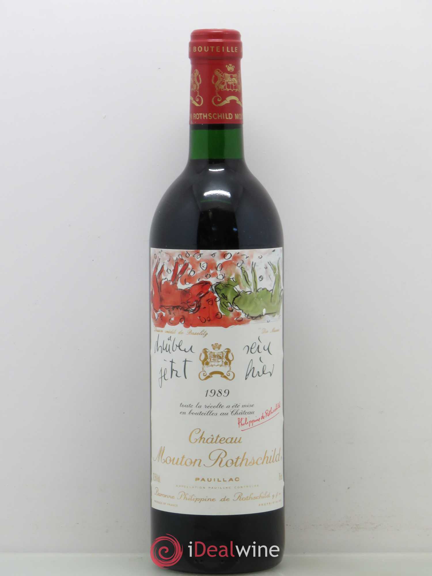 Château Mouton Rothschild 1er Grand Cru Classé (sans prix de réserve) 1989 - Lot de 1 bouteille - 0