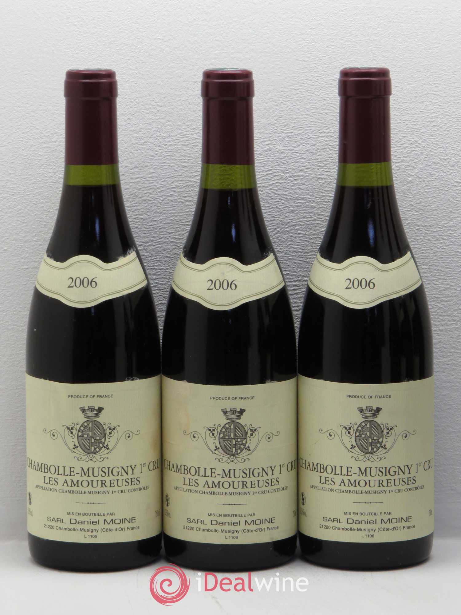 Chambolle-Musigny 1er Cru Les Amoureuses Daniel Moine (sans prix de réserve) 2006 - Posten von 6 Flaschen - 1
