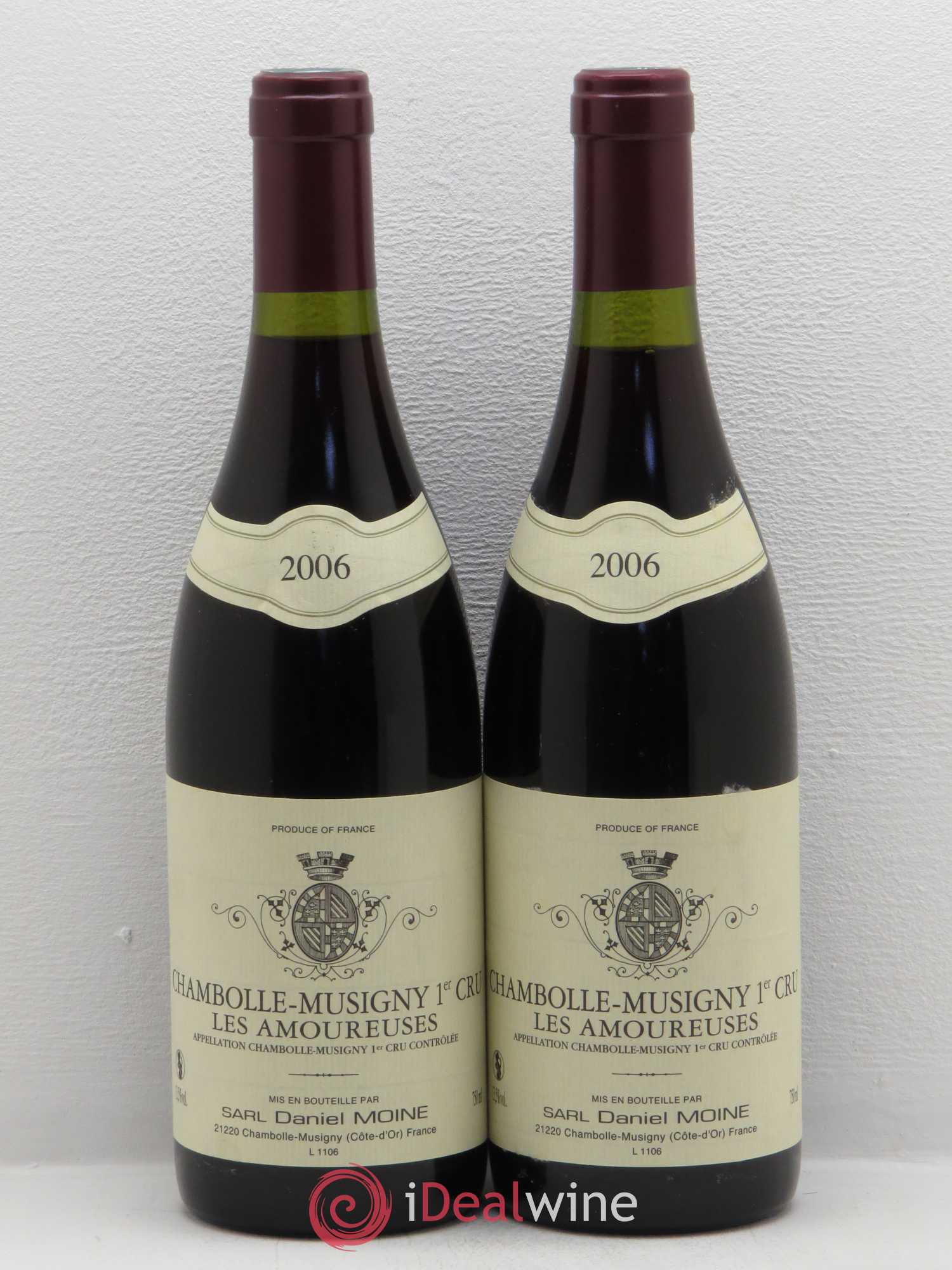 Chambolle-Musigny 1er Cru Les Amoureuses Daniel Moine (sans prix de réserve) 2006 - Posten von 2 Flaschen - 0