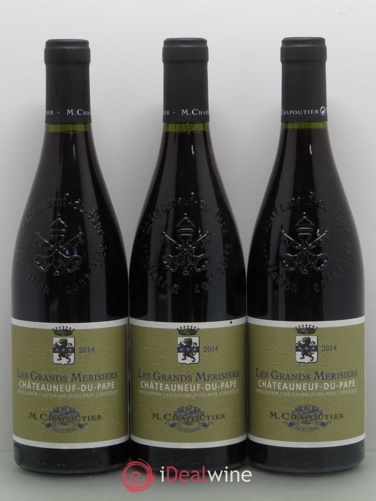 Châteauneuf-du-Pape Grands Merisiers Chapoutier (sans prix de réserve) 2014 - Posten von 6 Flaschen - 1