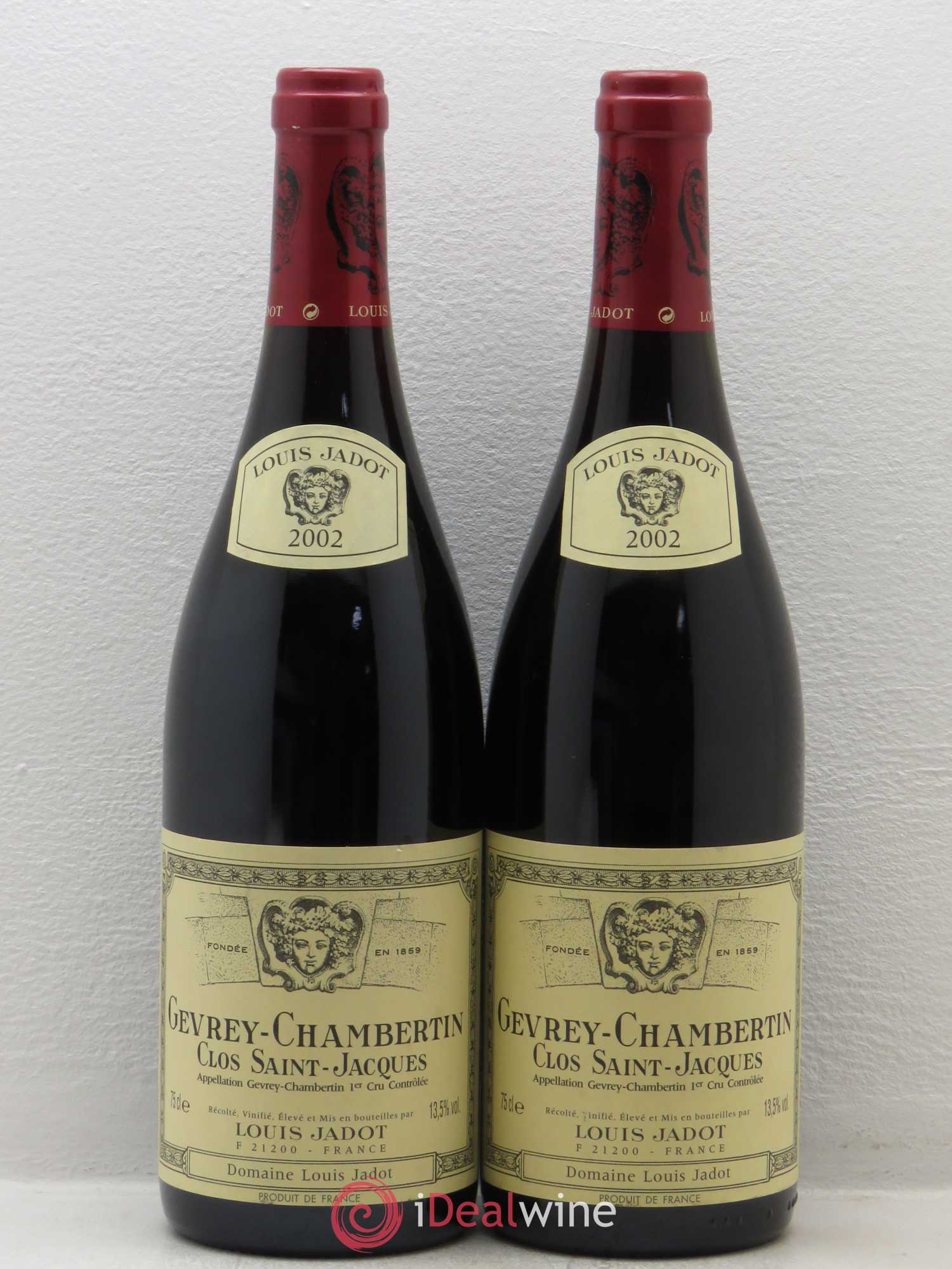 Gevrey-Chambertin 1er Cru Clos Saint Jacques Domaine Louis Jadot (sans prix de réserve) 2002 - Lot de 2 bouteilles - 0