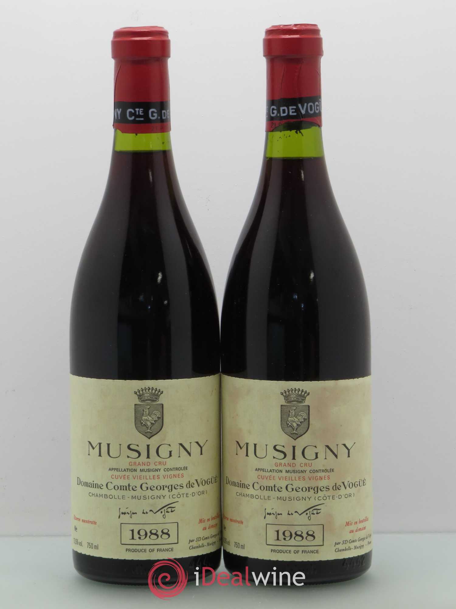Musigny Grand Cru Cuvée Vieilles Vignes Comte Georges de Vogüé 1988 - Lot de 2 bouteilles - 0