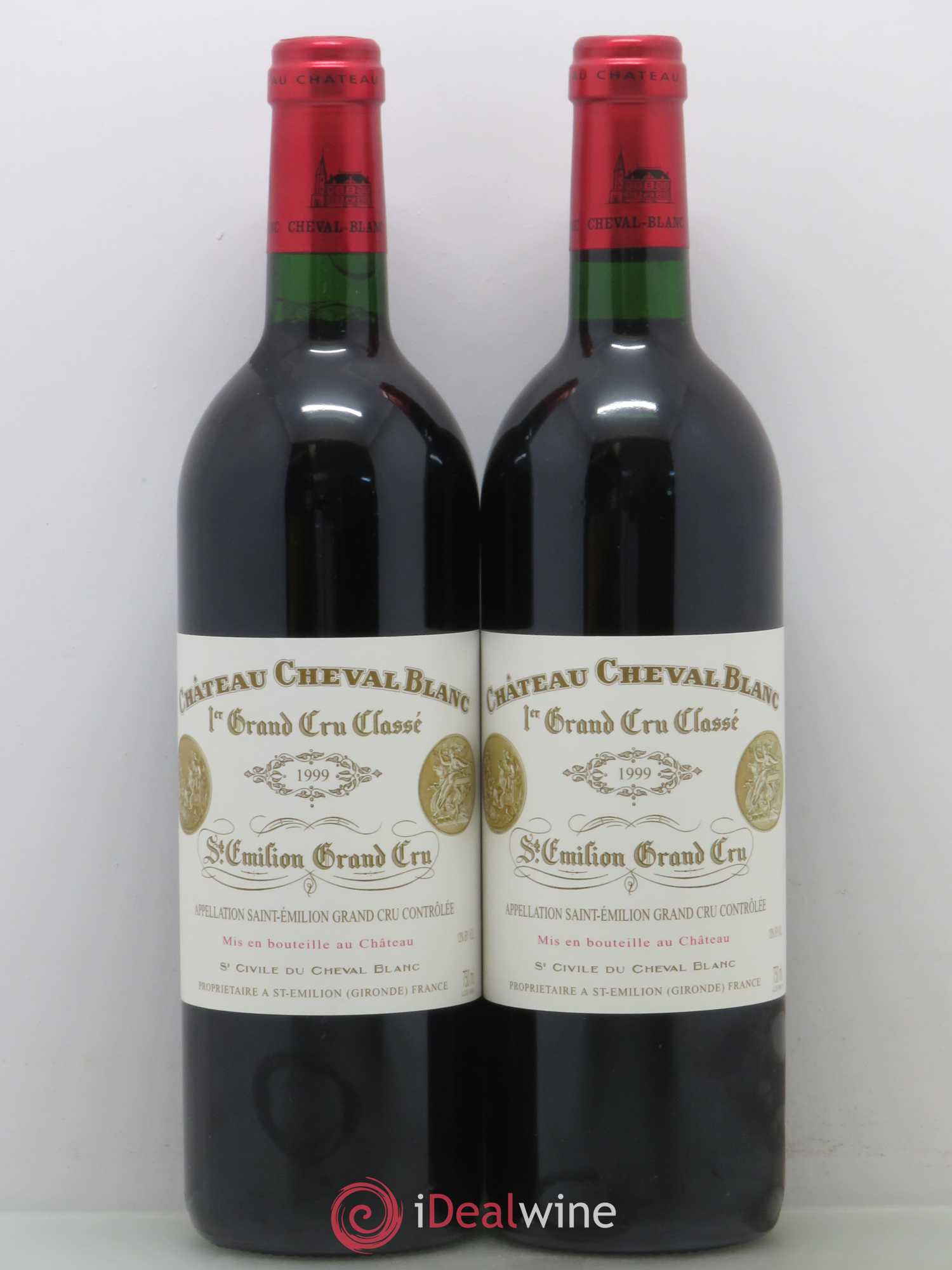 Château Cheval Blanc 1er Grand Cru Classé A 1999 - Lot de 2 bouteilles - 0