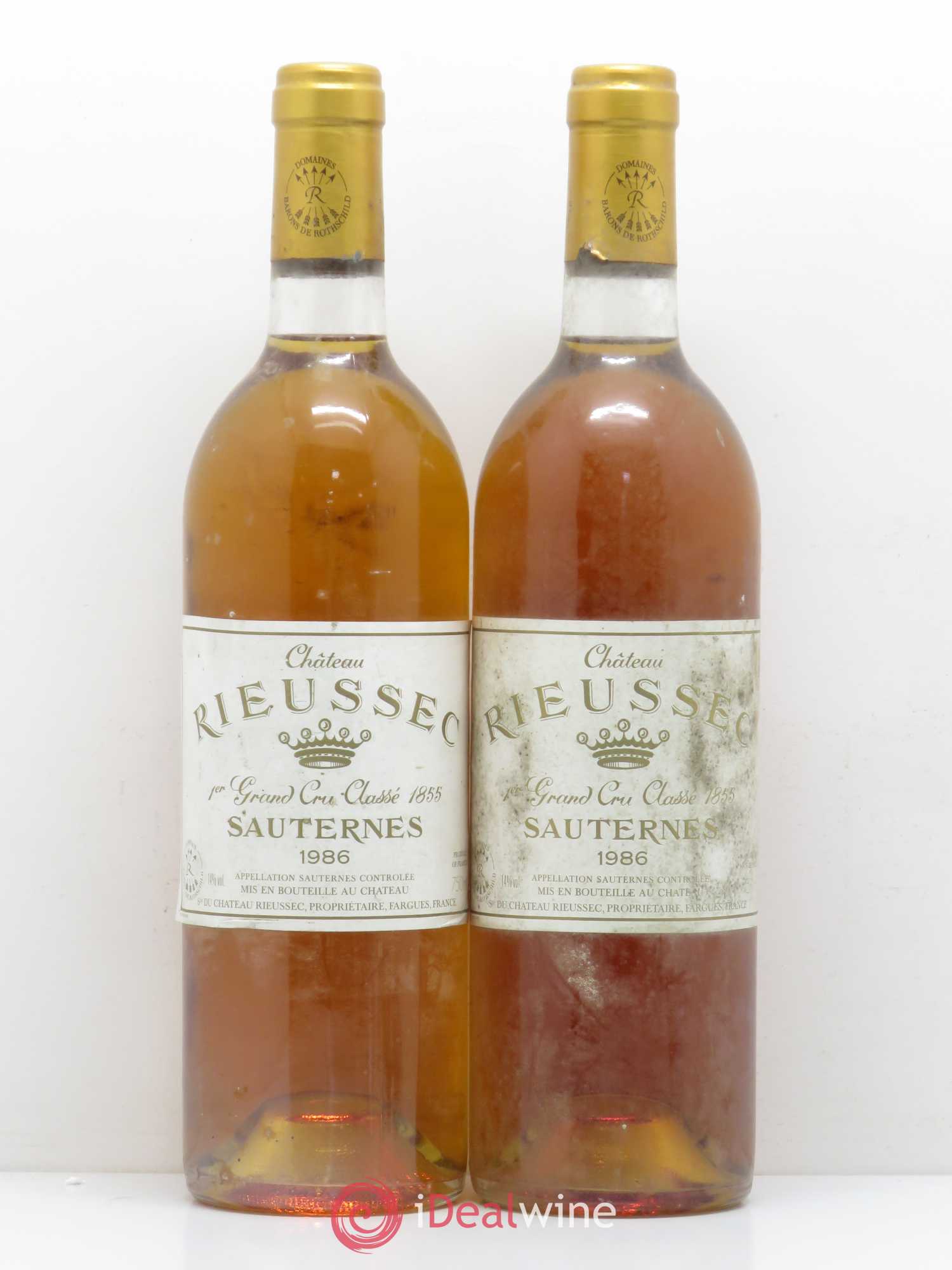 Château Rieussec 1er Grand Cru Classé 1986 - Lotto di 2 bottiglie - 0