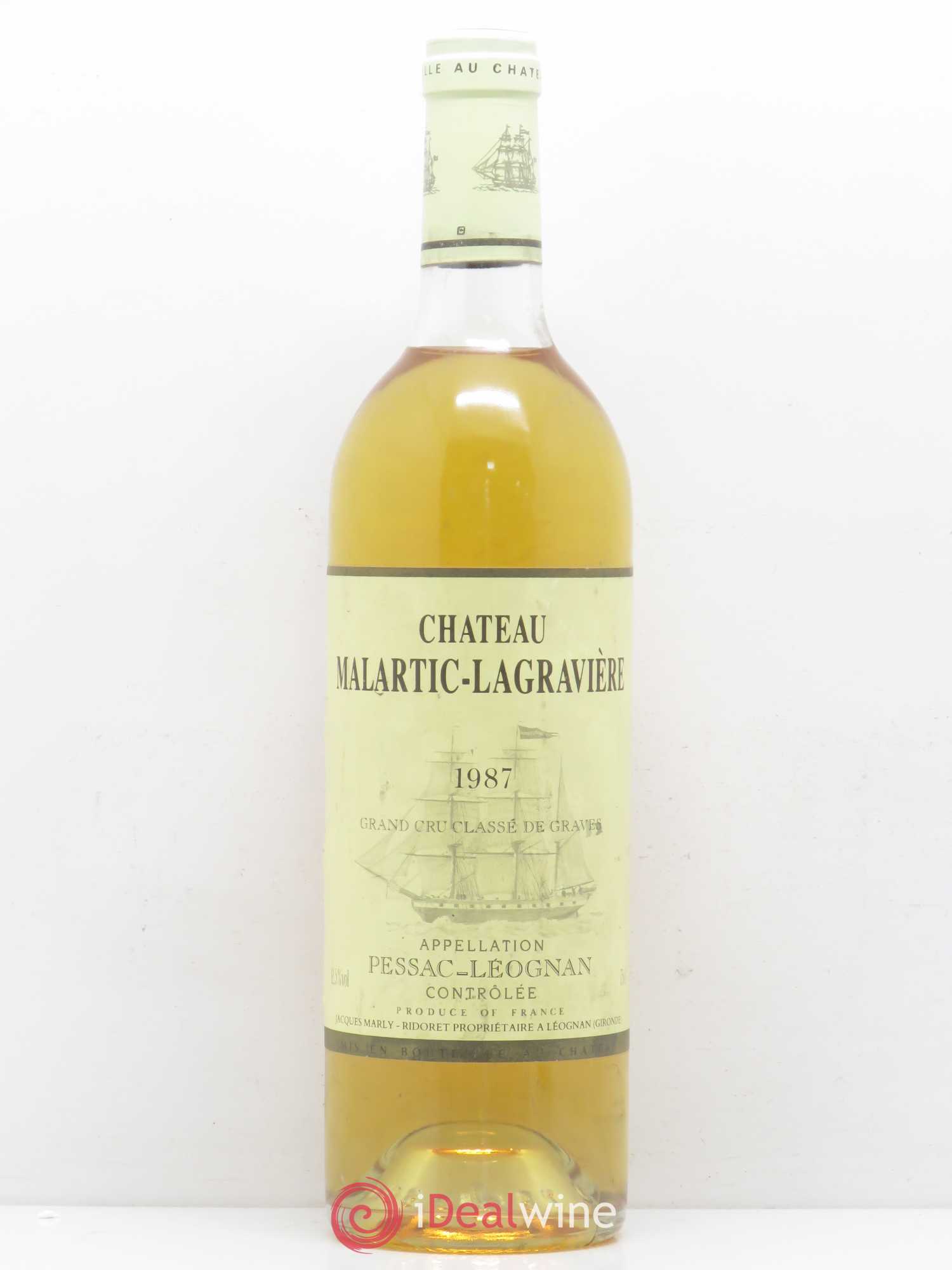 Château Malartic-Lagravière Cru Classé de Graves 1987 - Lot de 1 bouteille - 0