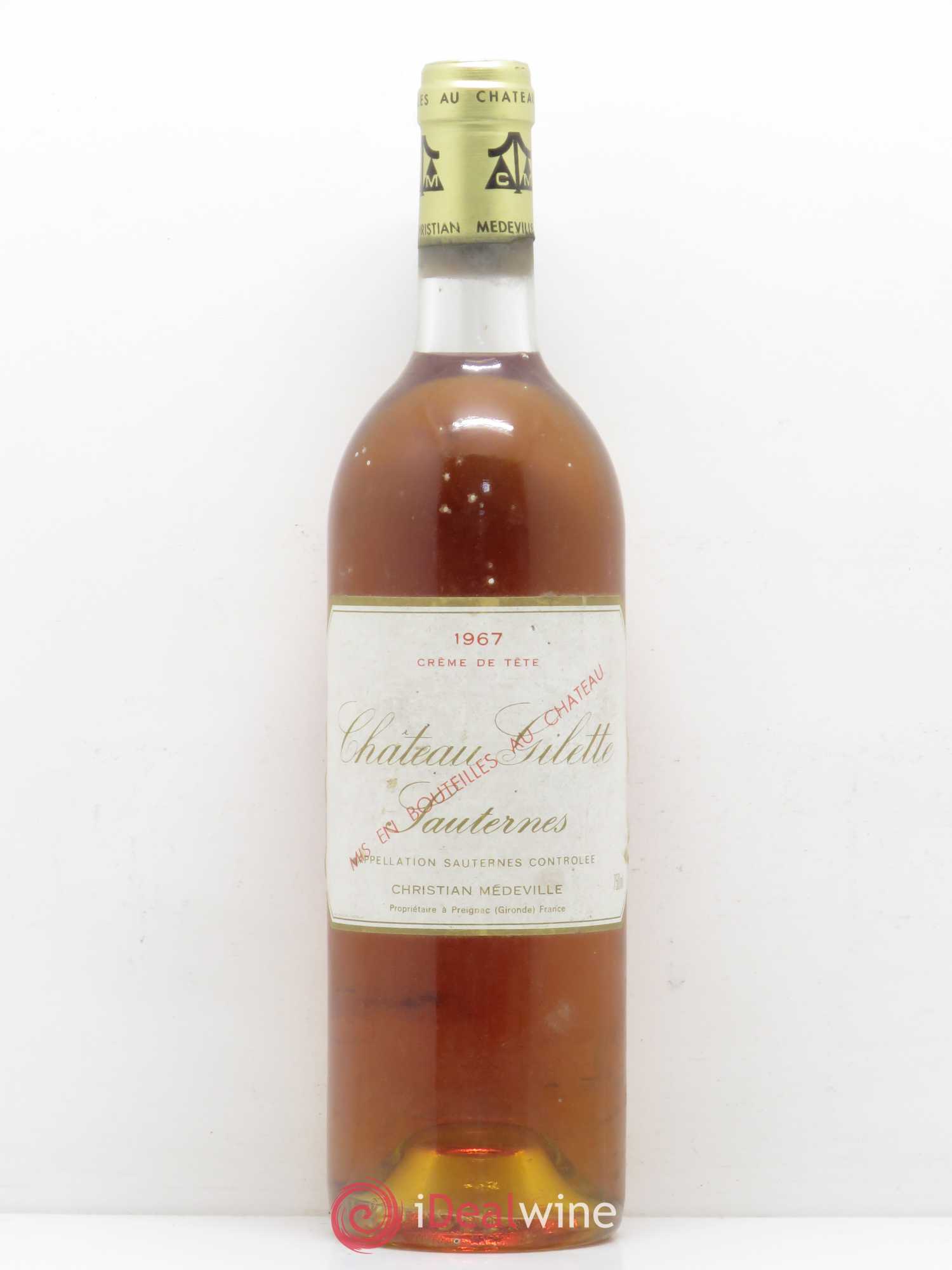 Château Gilette - Crème de Tête (senza prezzo di riserva) 1967 - Lotto di 1 bottiglia - 0