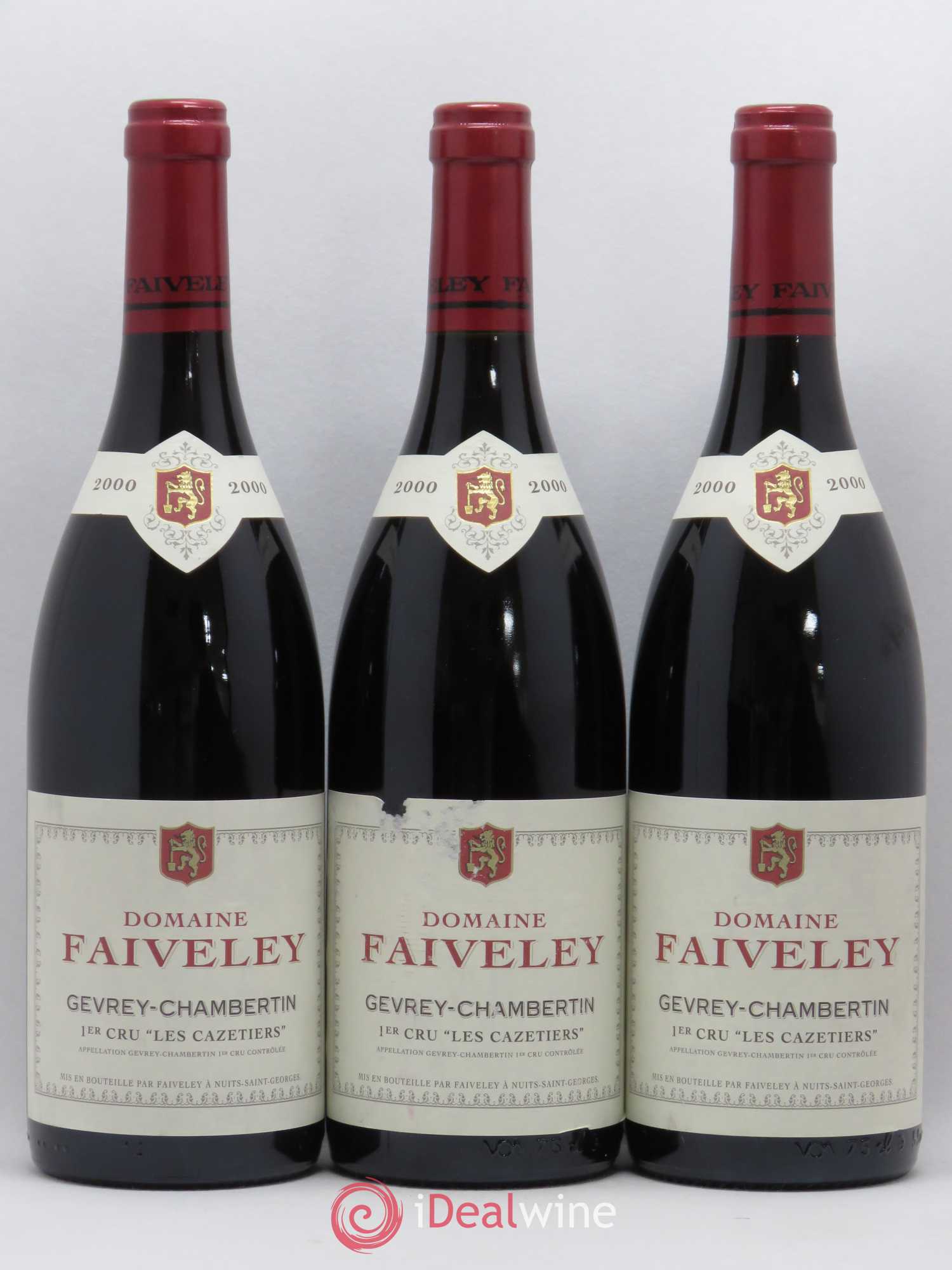 Gevrey-Chambertin 1er Cru Les Cazetiers Faiveley 2000 - Lot de 3 bouteilles - 0