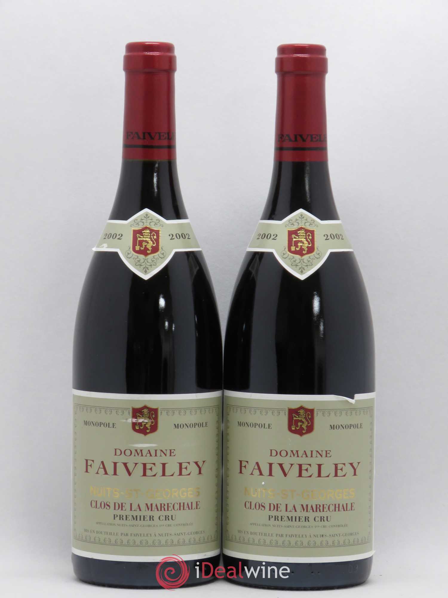 Nuits-Saint-Georges 1er Cru Clos de la Maréchale Faiveley 2002 - Posten von 2 Flaschen - 0
