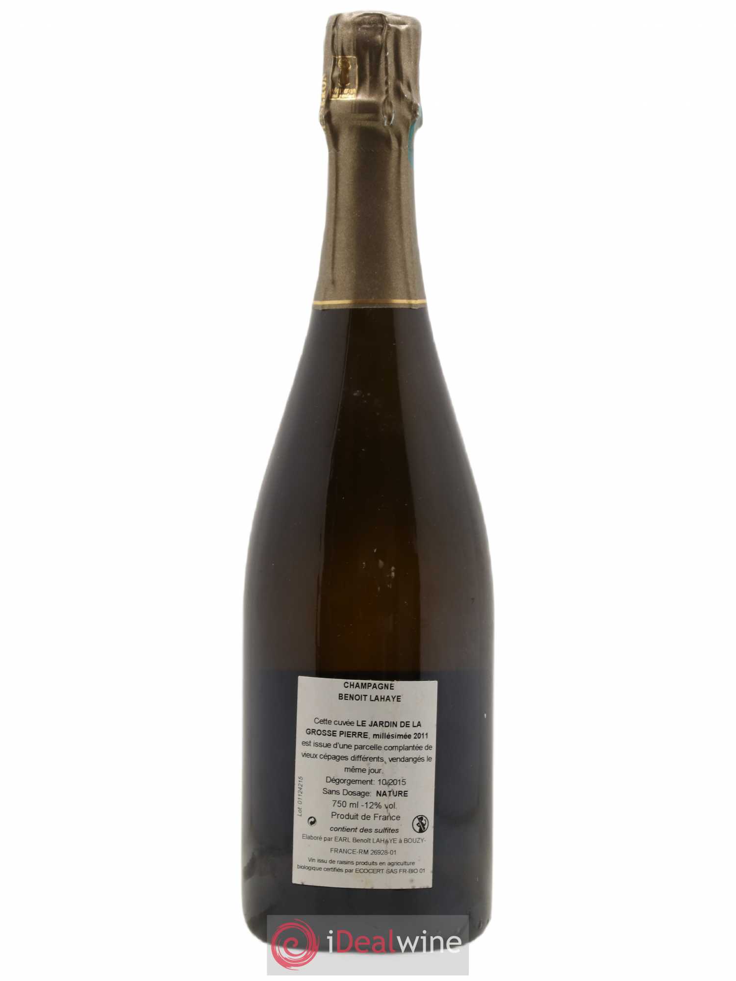 Le Jardin de la Grosse Pierre Brut Nature Benoit Lahaye 2011 - Lotto di 1 bottiglia - 1