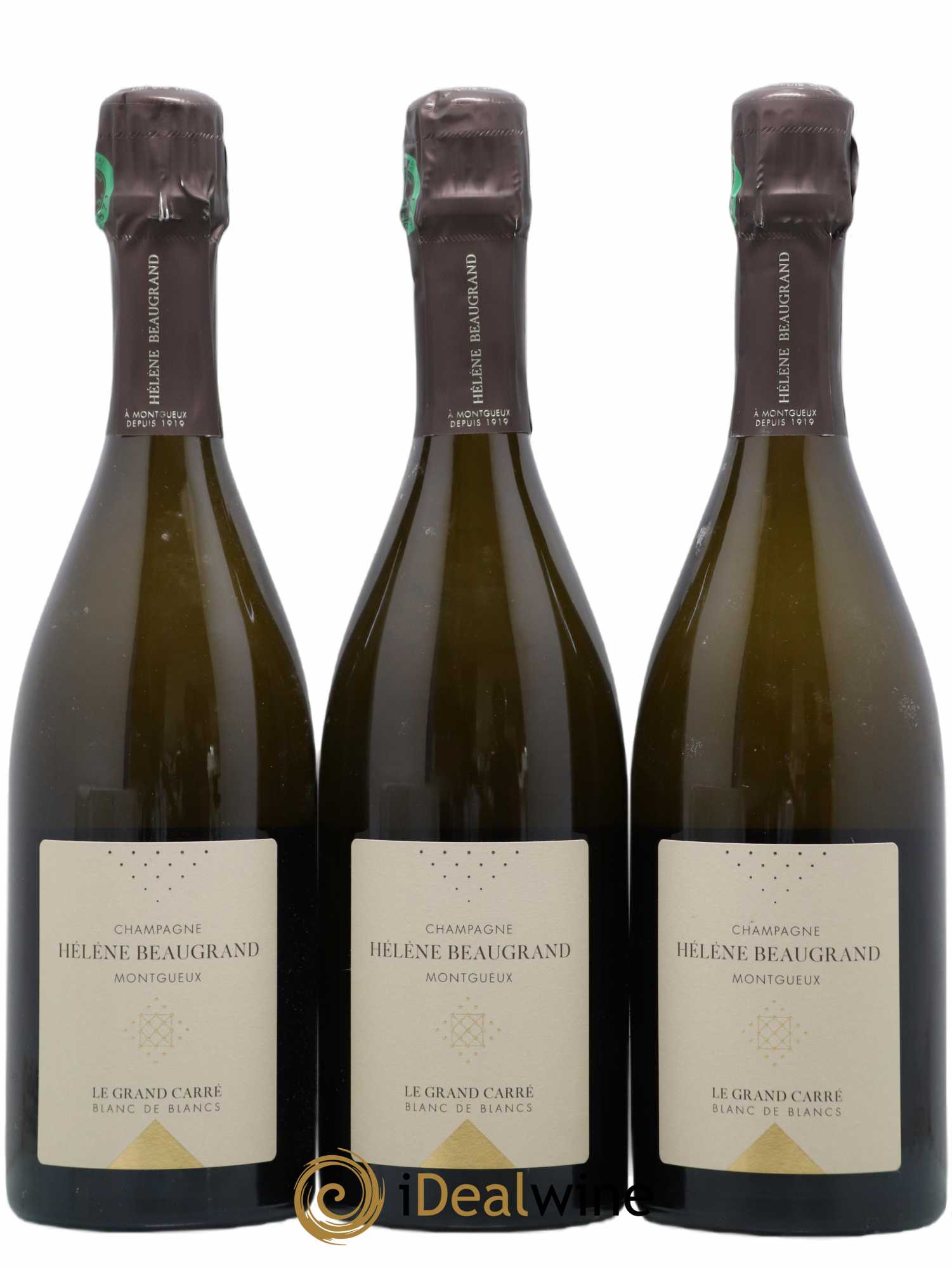Champagne Le Grand Carré Blanc de Blancs Domaine Hélène Beaugrand - Lot de 3 bouteilles - 0
