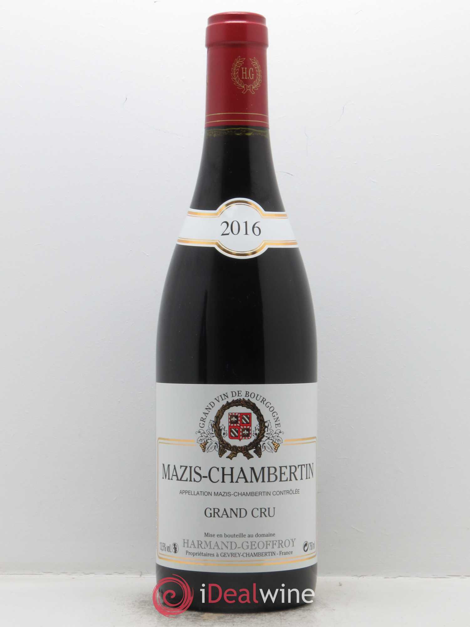Mazis-Chambertin Grand Cru Harmand-Geoffroy (Domaine) 2016 - Lot de 1 bouteille - 0