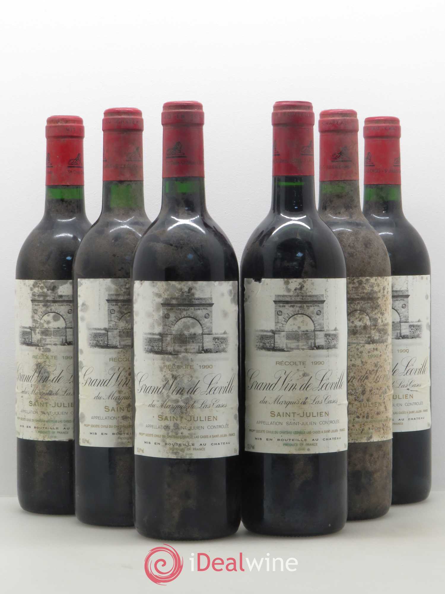Château Léoville Las Cases 2ème Grand Cru Classé 1990 - Lot de 6 bouteilles - 0