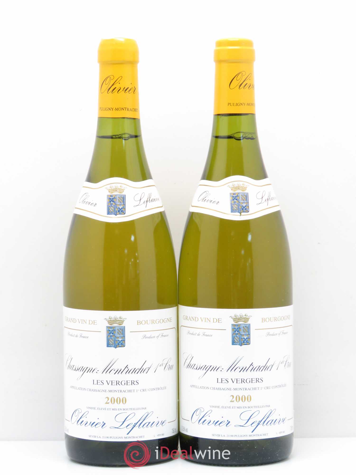Chassagne-Montrachet 1er Cru Les Vergers Olivier Leflaive 2000 - Posten von 2 Flaschen - 0