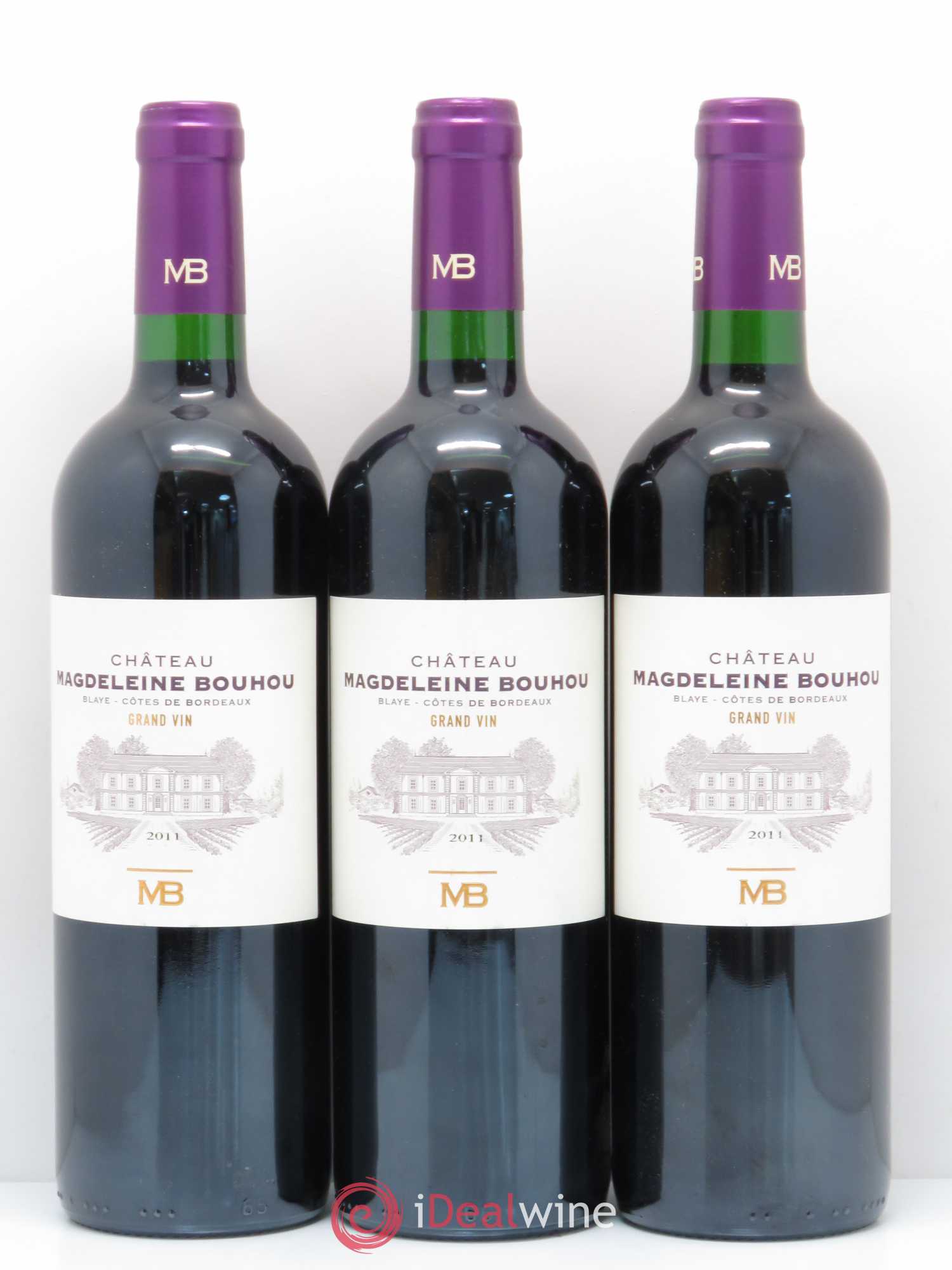 Premières-Côtes-de-Blaye (Blaye-Côtes-de-Bordeaux) Château Magdeleine Bouhou 2011 - Lotto di 6 bottiglie - 1
