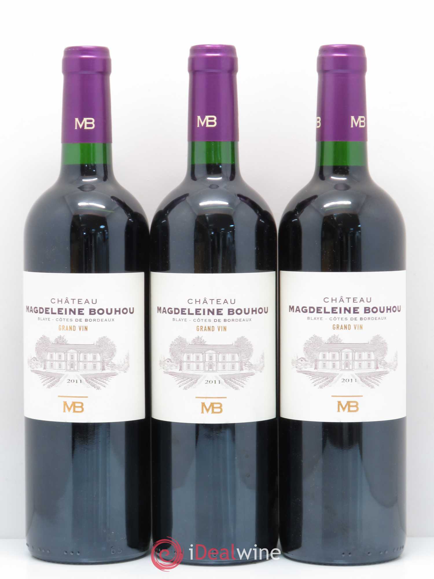 Premières-Côtes-de-Blaye (Blaye-Côtes-de-Bordeaux) Château Magdeleine Bouhou 2011 - Lotto di 6 bottiglie - 2