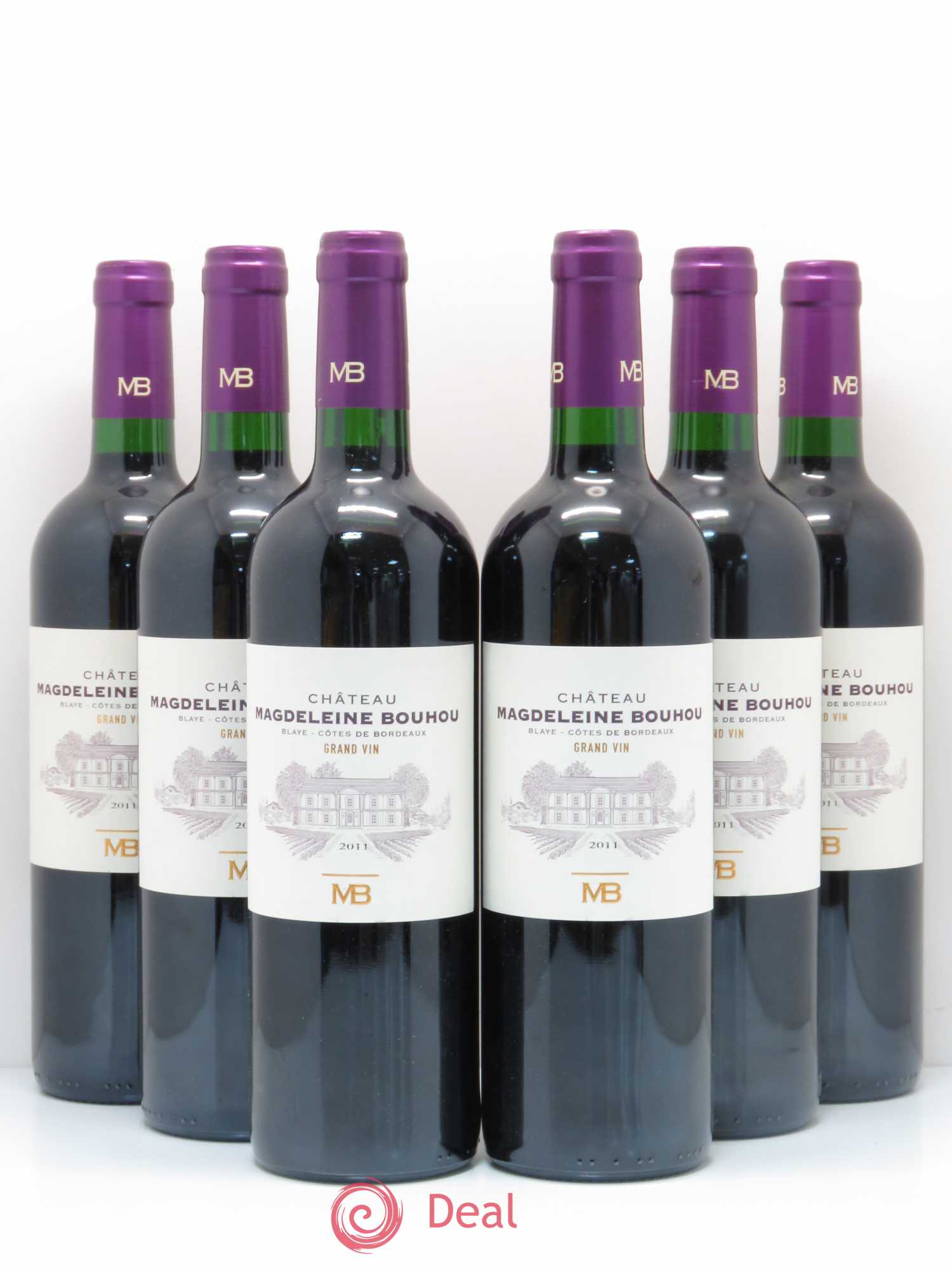 Premières-Côtes-de-Blaye (Blaye-Côtes-de-Bordeaux) Château Magdeleine Bouhou 2011 - Lotto di 6 bottiglie - 0