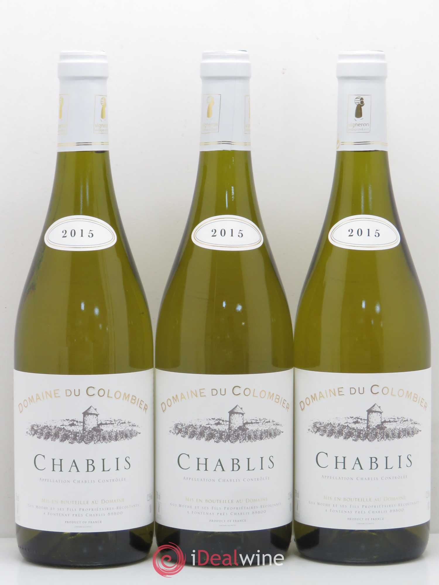 Chablis Domaine du Colombier  2015 - Lot de 6 bouteilles - 2