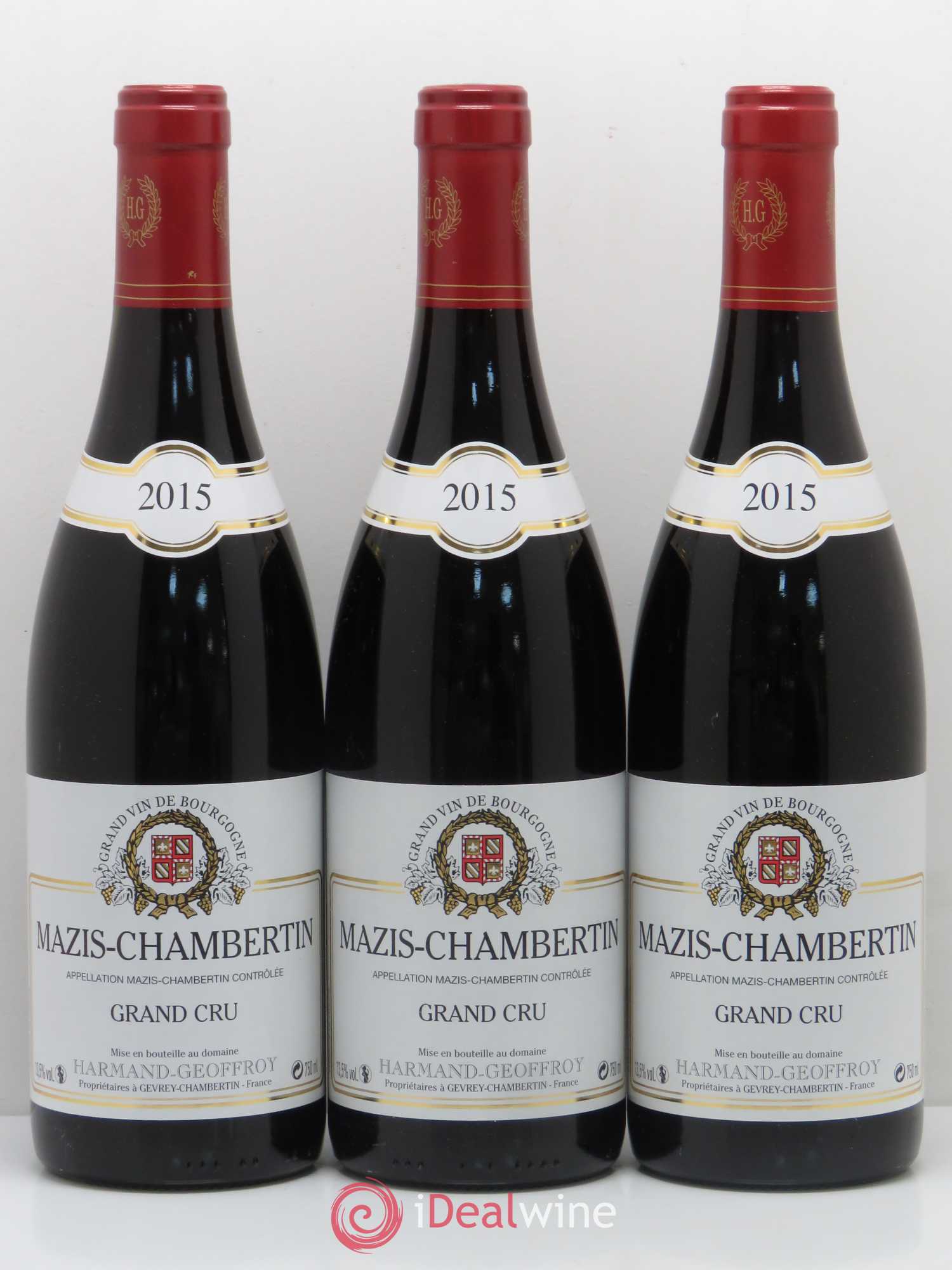 Mazis-Chambertin Grand Cru Harmand-Geoffroy (Domaine) 2015 - Lot de 3 bouteilles - 0