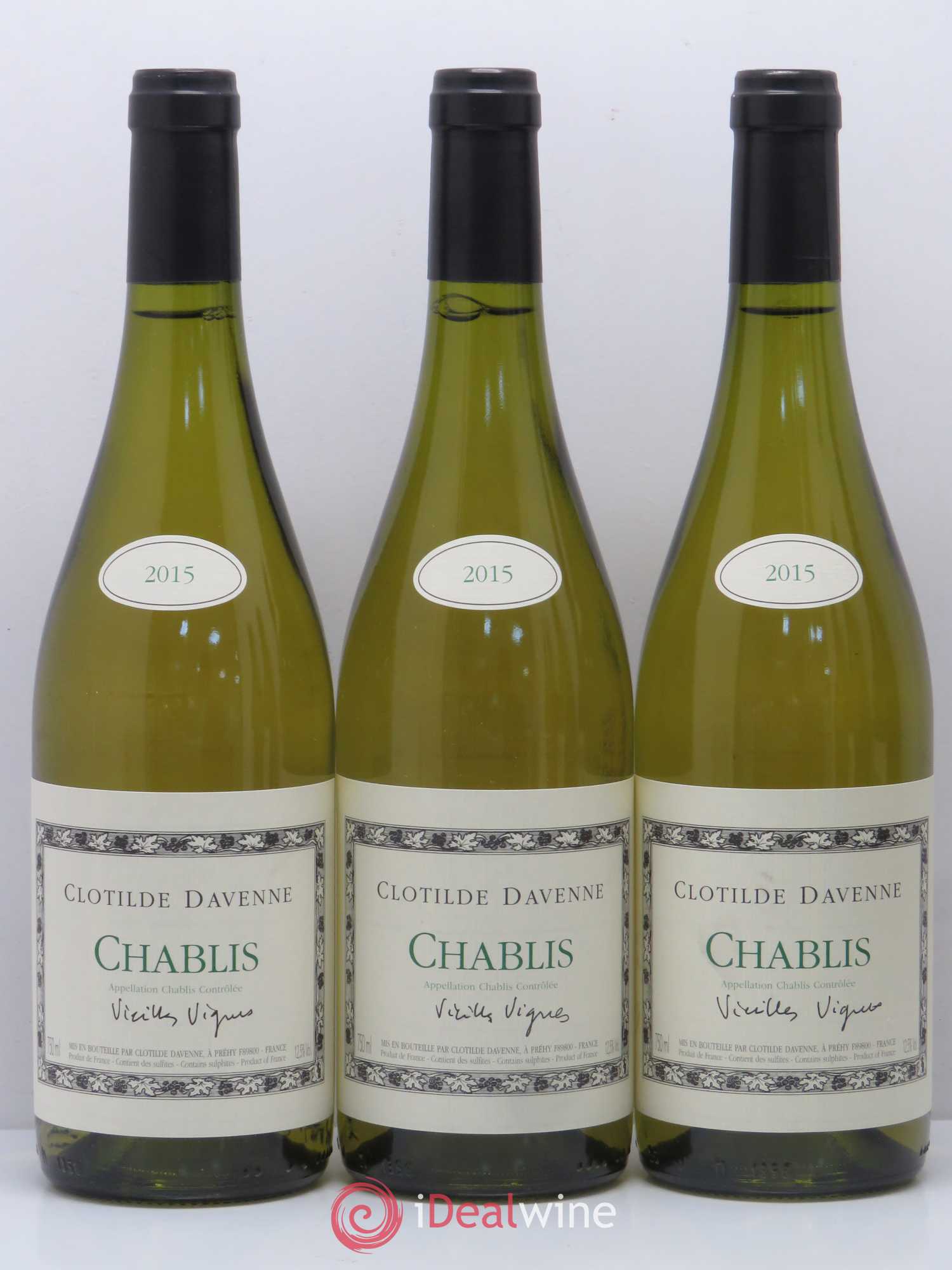 Chablis Vieilles Vignes Domaine Clotilde Davenne 2015 - Posten von 6 Flaschen - 1