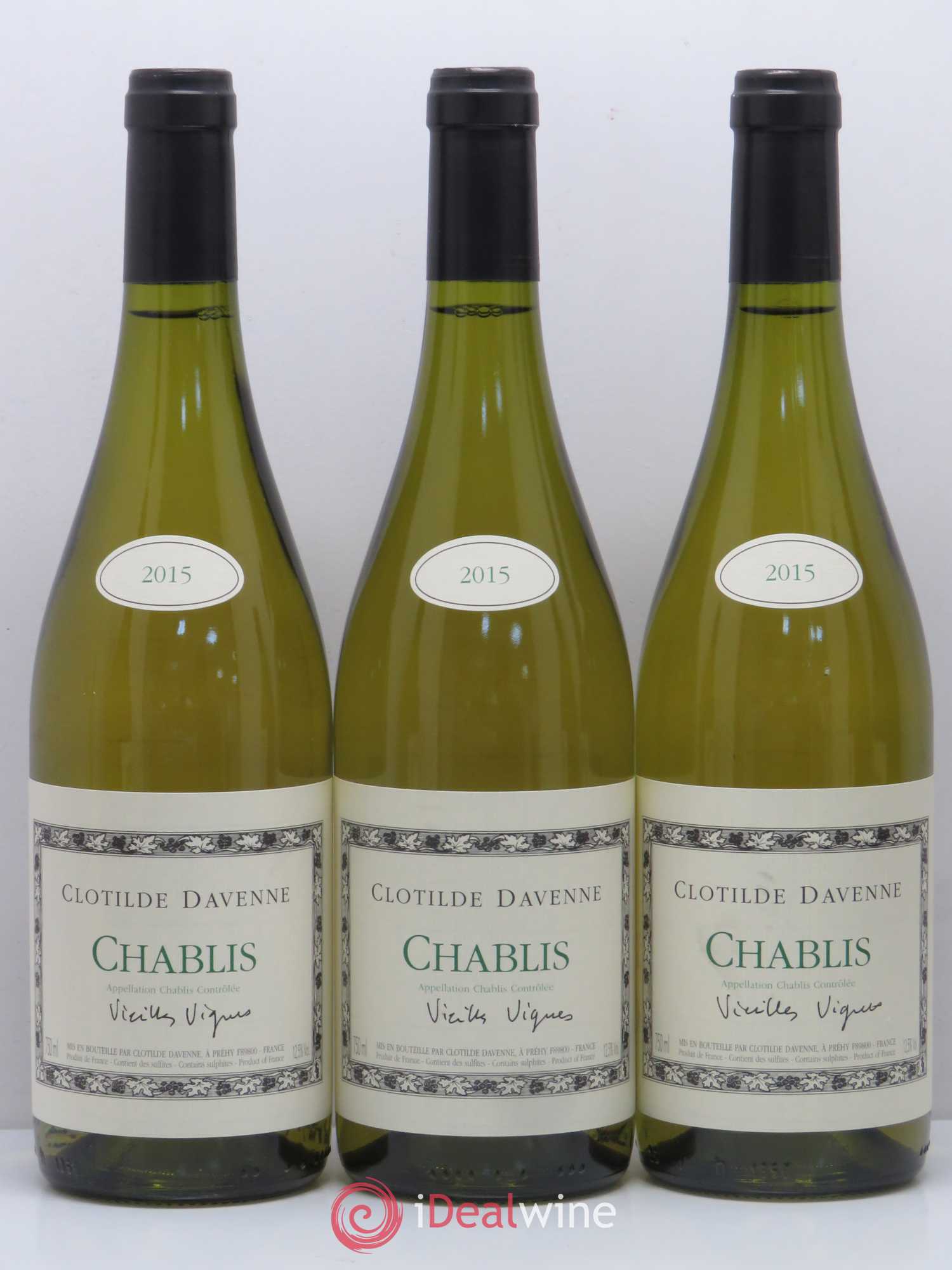 Chablis Vieilles Vignes Domaine Clotilde Davenne 2015 - Posten von 6 Flaschen - 2