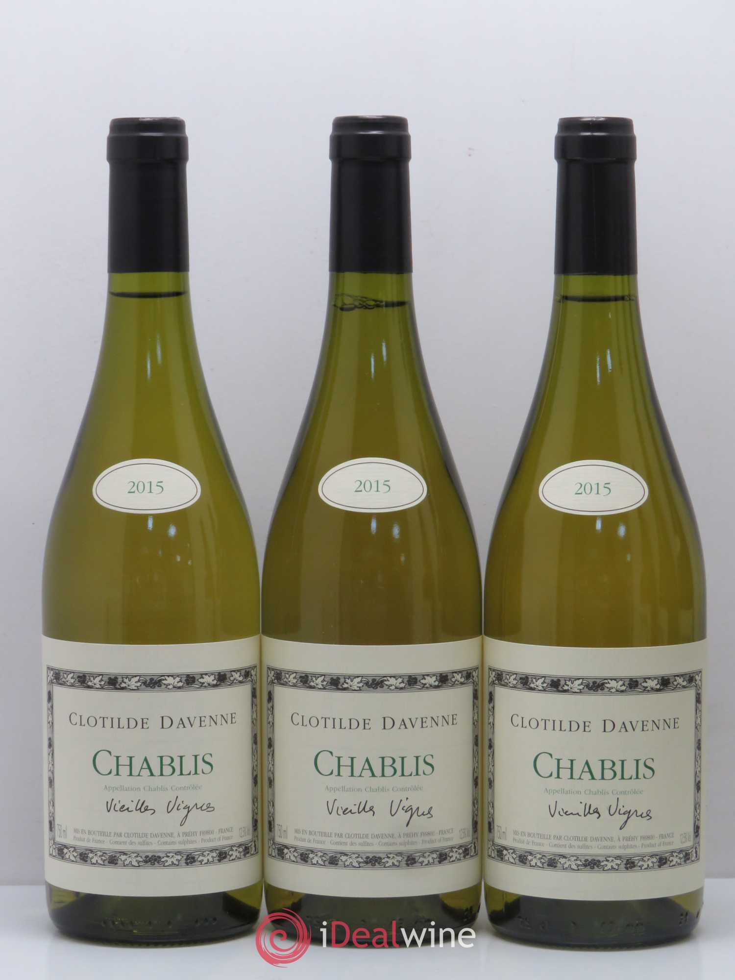 Chablis Vieilles Vignes Domaine Clotilde Davenne 2015 - Posten von 6 Flaschen - 1