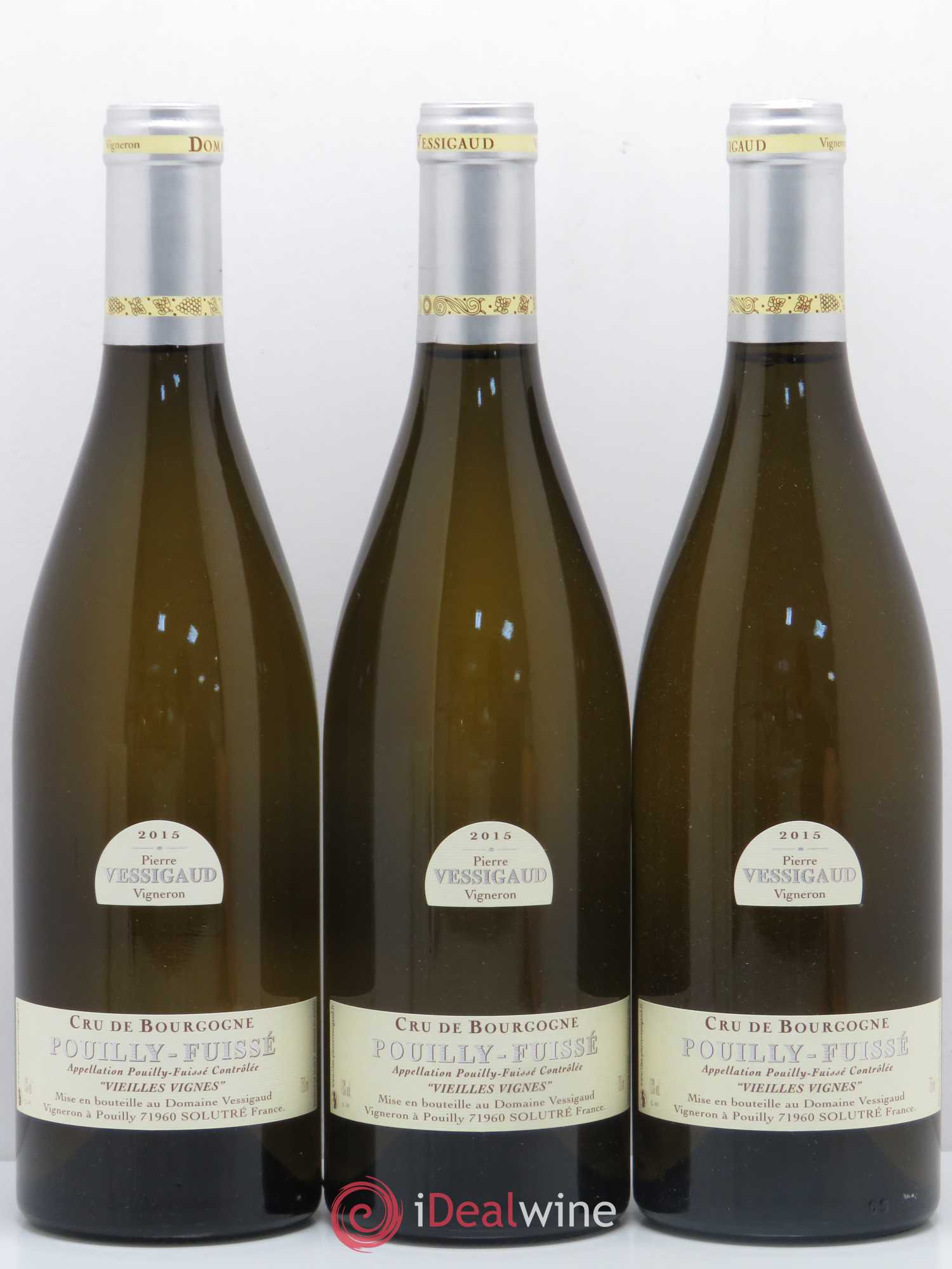 Pouilly-Fuissé Vieilles Vignes Domaine Pierre Vessigaud 2015 - Posten von 3 Flaschen - 0