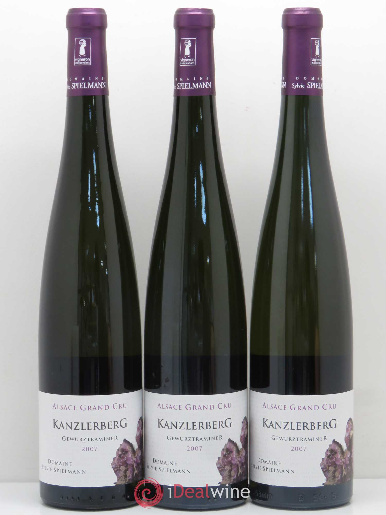Gewurztraminer Grand Cru Kanzlerberg Domaine Sylvie Spielmann 2007 - Posten von 3 Flaschen - 0
