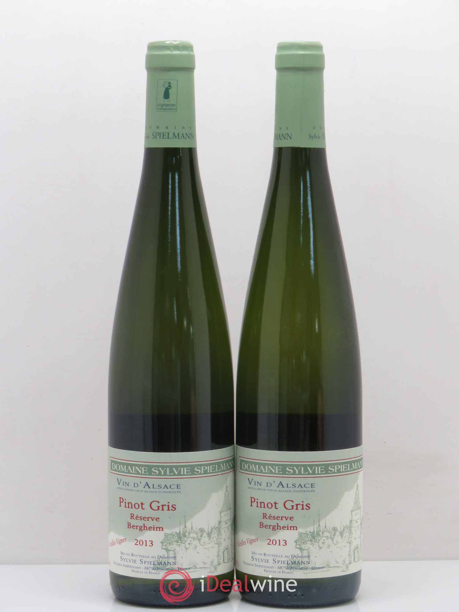 Pinot Gris Vielles Vignes Bergheim Réserve Domaine Sylvie Spielmann 2013 - Posten von 2 Flaschen - 0