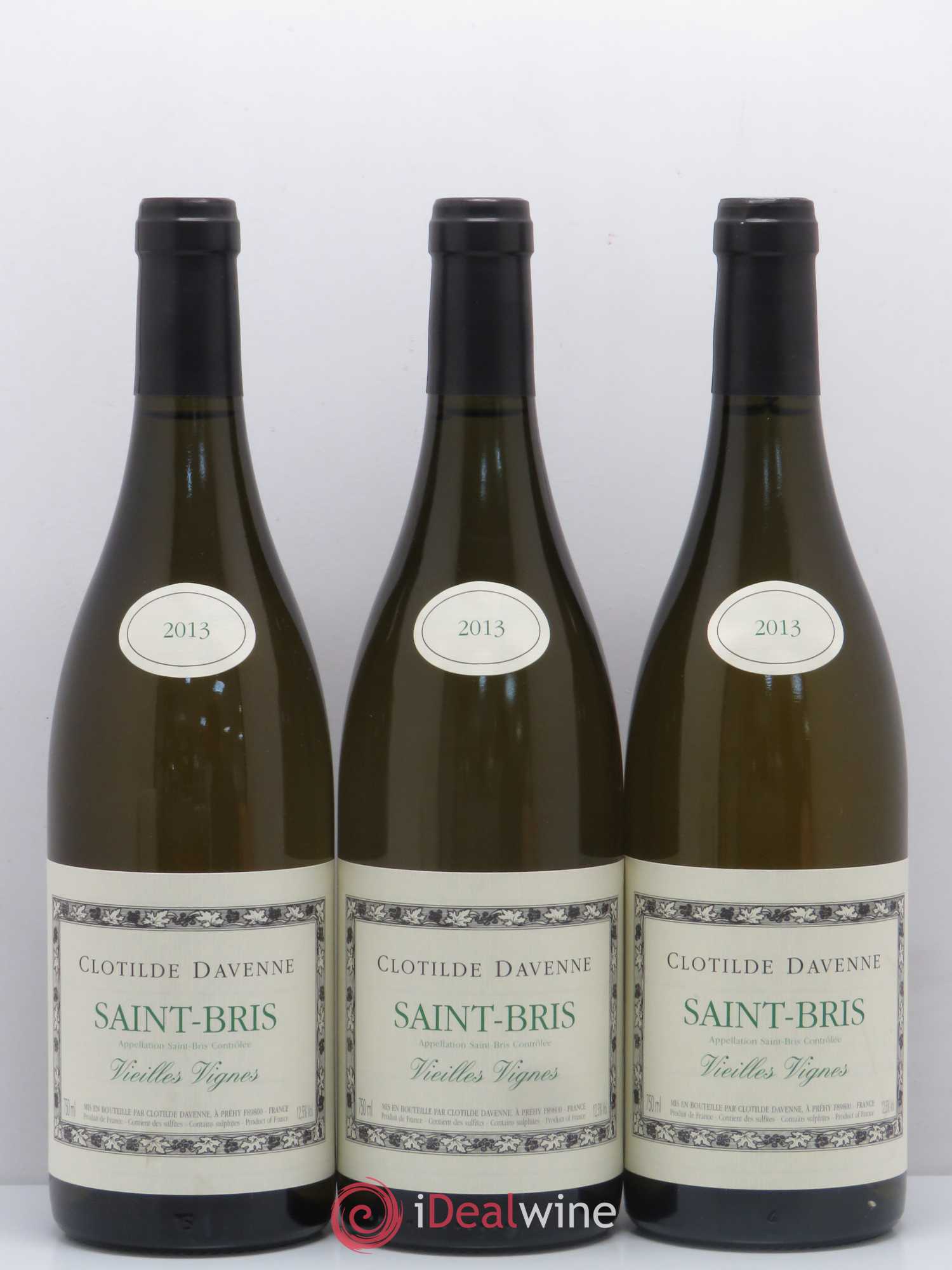 Bourgogne Vieilles Vignes Saint-Bris Domaine Clotilde Davenne 2013 - Posten von 3 Flaschen - 0