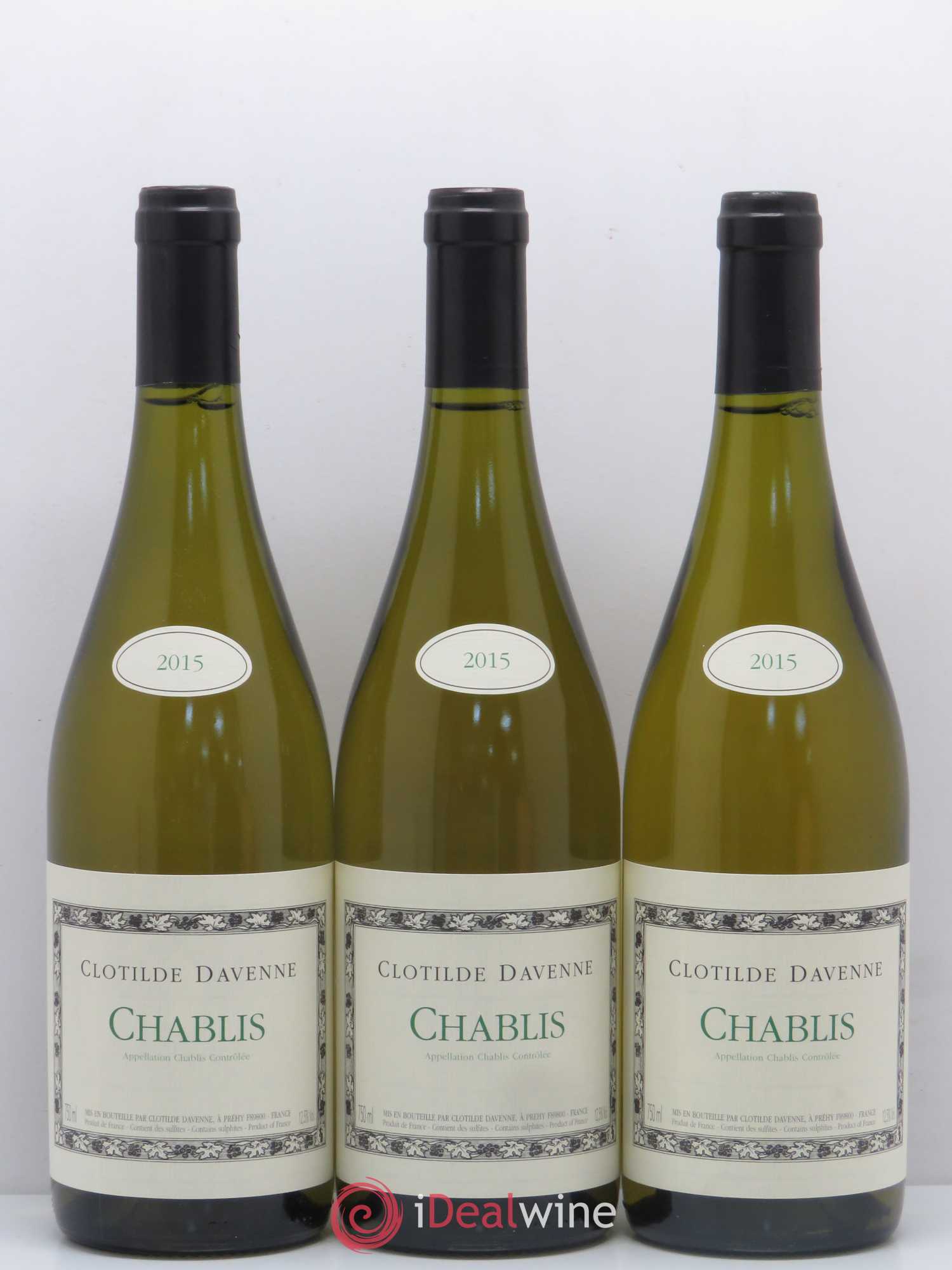 Chablis Domaine Clotilde Davenne 2015 - Posten von 3 Flaschen - 0