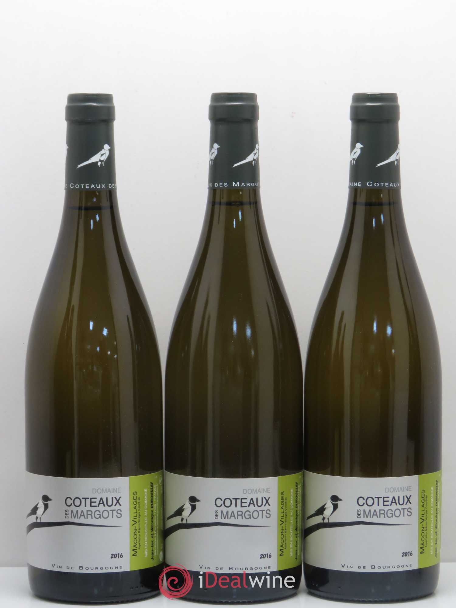 Mâcon Mâcon-Villages Domaine Côteaux des Margots 2016 - Posten von 6 Flaschen - 2