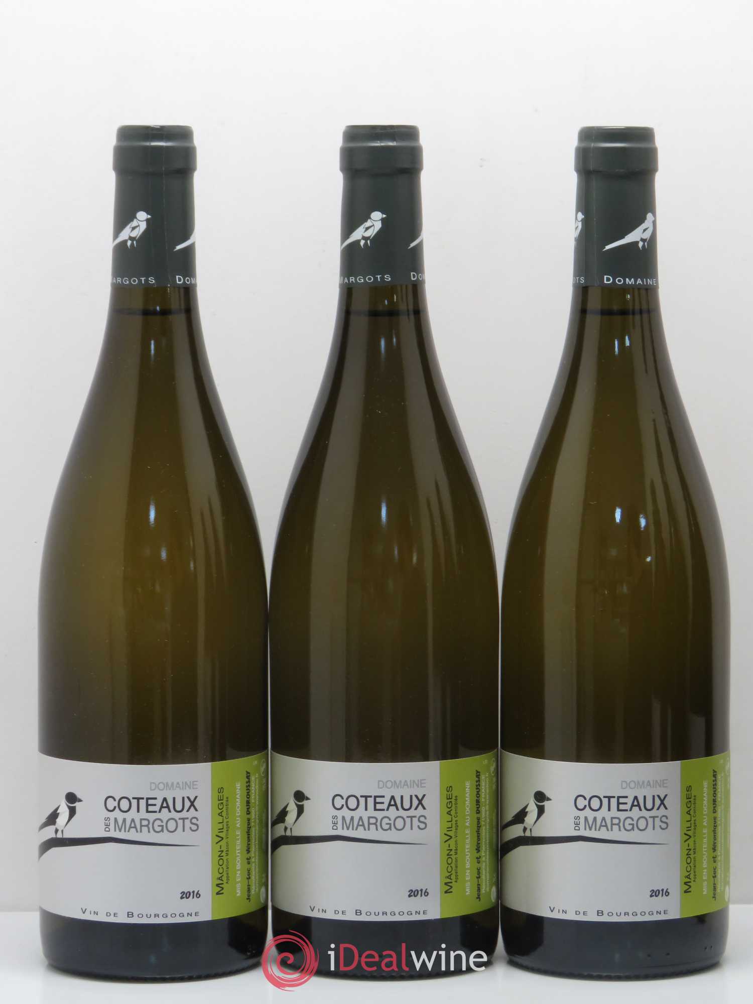 Mâcon Mâcon-Villages Domaine Côteaux des Margots 2016 - Posten von 6 Flaschen - 2